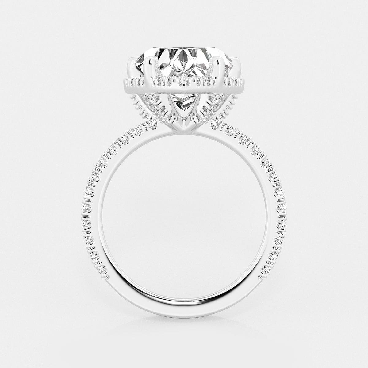 Additional Image 1 for  4 5/8 ctw Heart Lab Grown Diamond Halo Engagement Ring