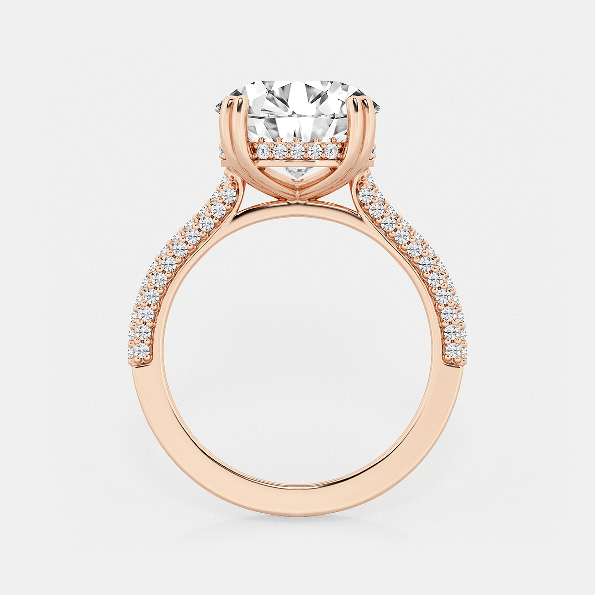 Additional Image 1 for  5 5/8 ctw Cushion Lab Grown Diamond Double Prong Hidden Halo Engagement Ring