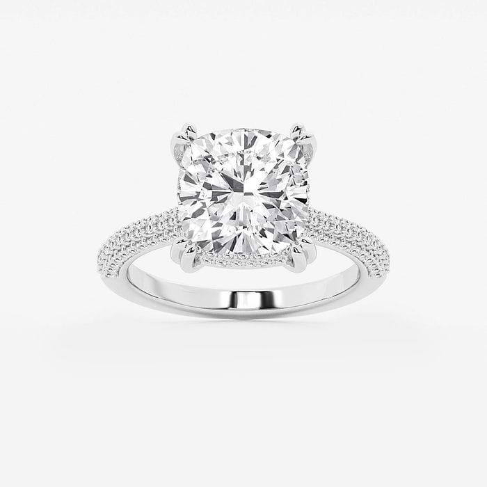 Badgley Mischka Double Prong Cushion Halo Engagement Ring