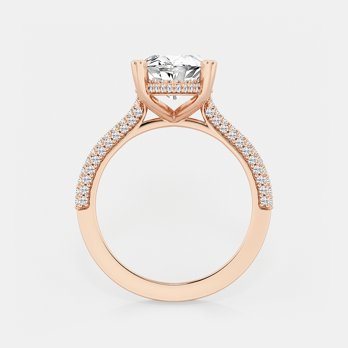 Additional Image 1 for  4 1/2 ctw Marquise Lab Grown Diamond Double Prong Hidden Halo Engagement Ring