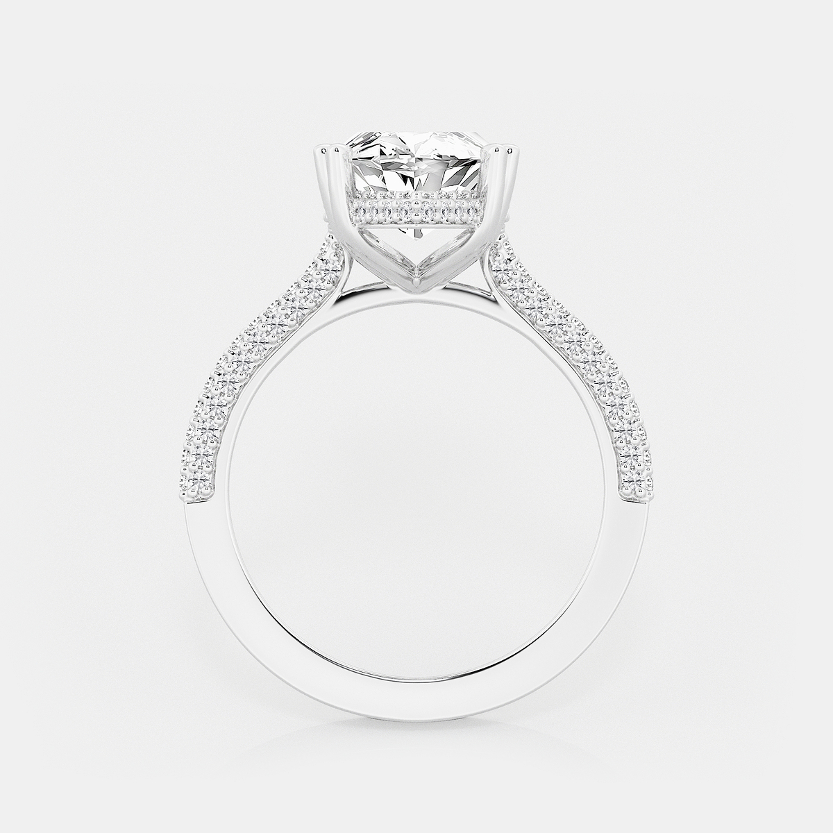 Additional Image 1 for  5 5/8 ctw Marquise Lab Grown Diamond Double Prong Hidden Halo Engagement Ring