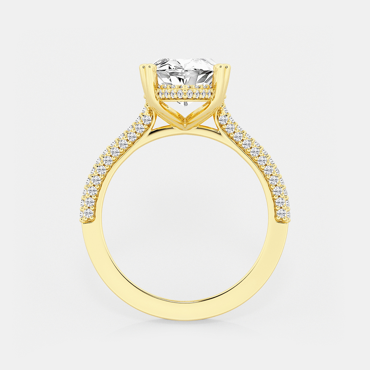 Additional Image 1 for  4 1/2 ctw Marquise Lab Grown Diamond Double Prong Hidden Halo Engagement Ring