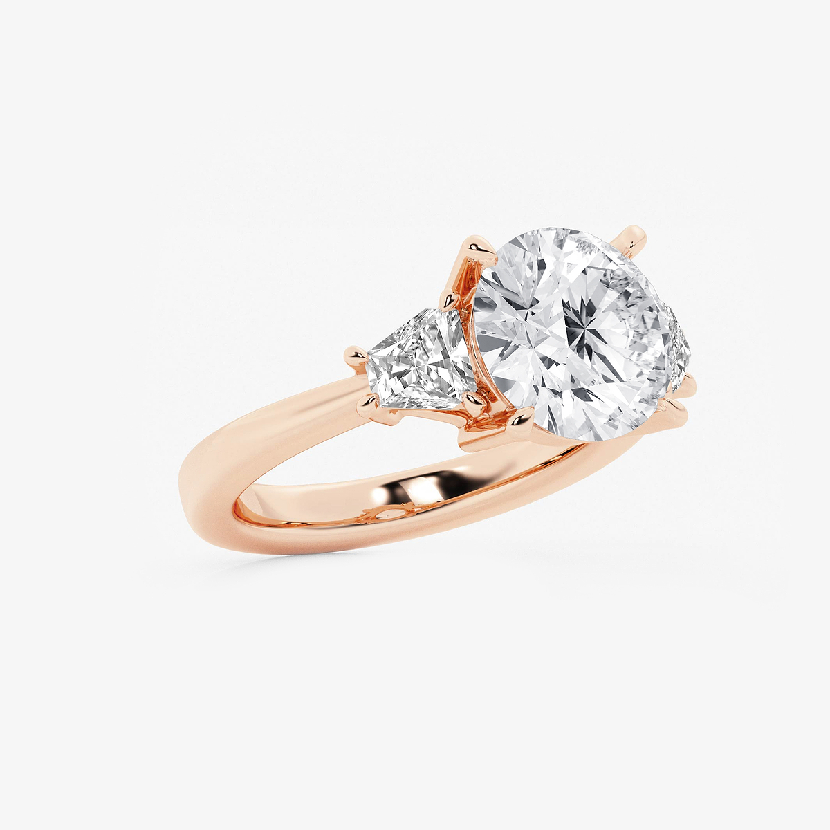 Additional Image 1 for  5 3/4 ctw Round Lab Grown Diamond Side Stone Engagement Ring