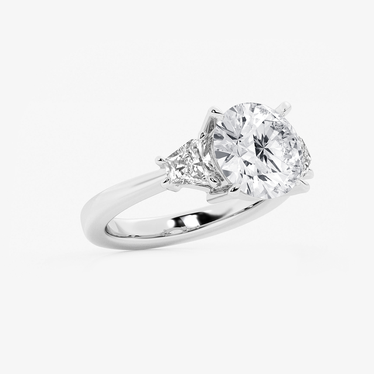 Additional Image 1 for  5 3/4 ctw Round Lab Grown Diamond Side Stone Engagement Ring