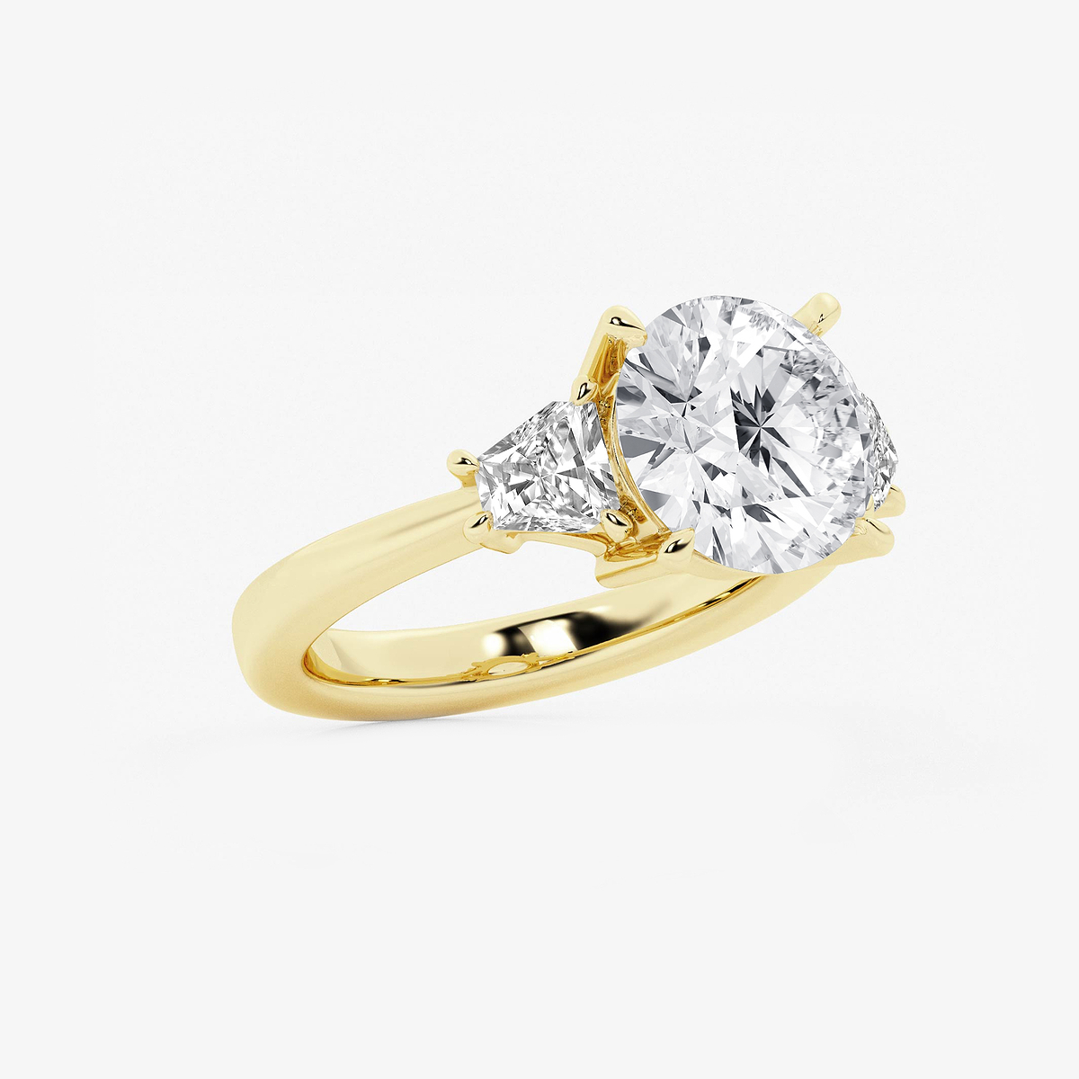 Additional Image 1 for  5 3/4 ctw Round Lab Grown Diamond Side Stone Engagement Ring