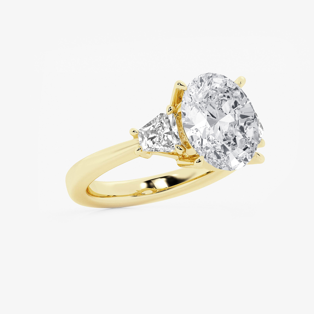 Additional Image 1 for  5 3/4 ctw Oval Lab Grown Diamond Side Stone Engagement Ring