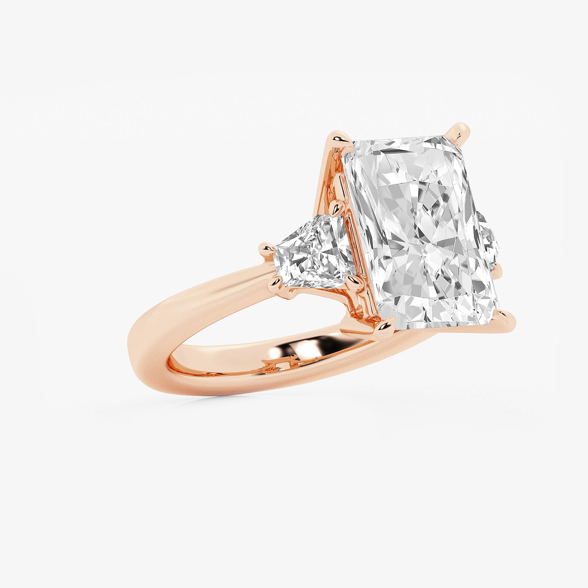 Additional Image 1 for  5 3/4 ctw Radiant Lab Grown Diamond Side Stone Engagement Ring