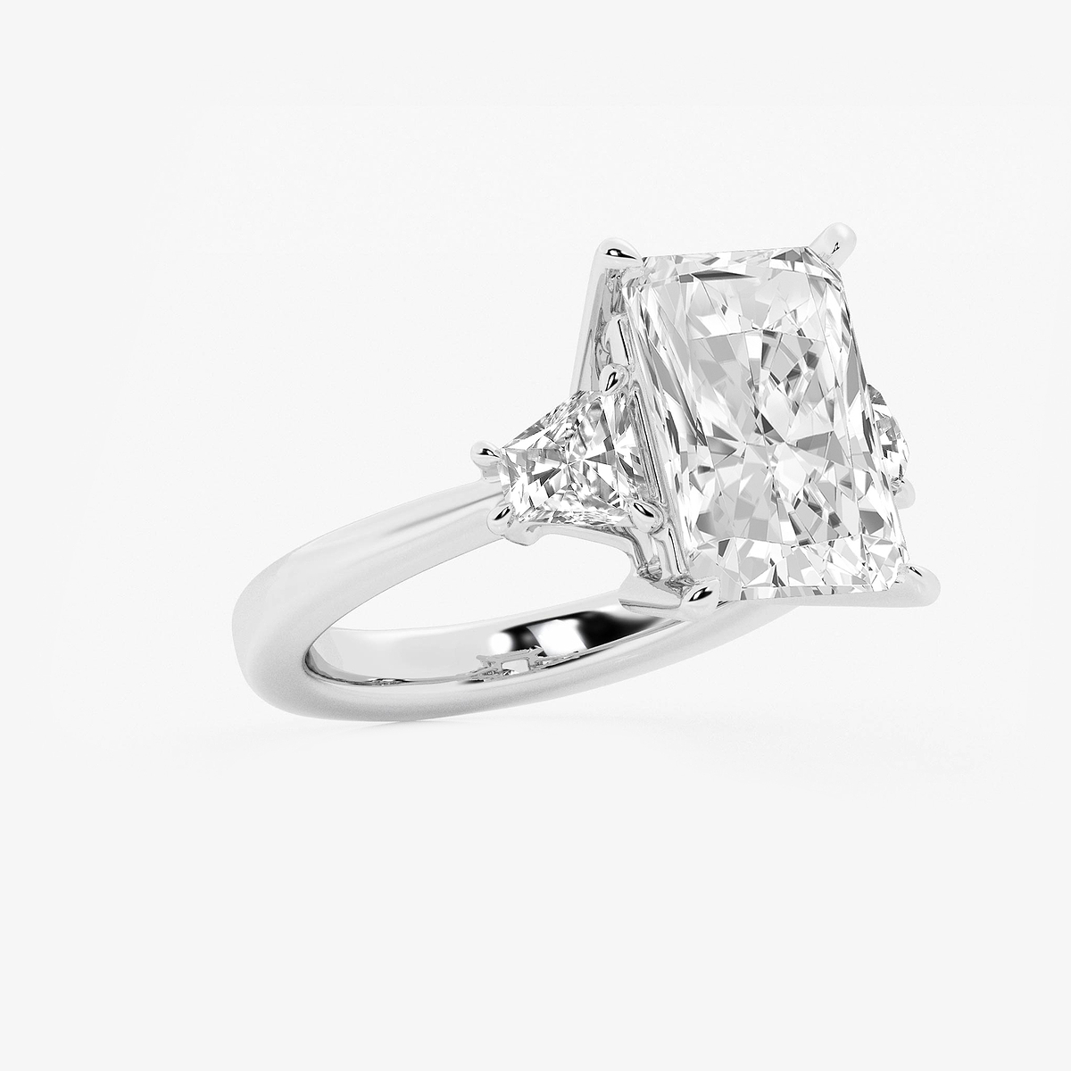 Additional Image 1 for  5 3/4 ctw Radiant Lab Grown Diamond Side Stone Engagement Ring