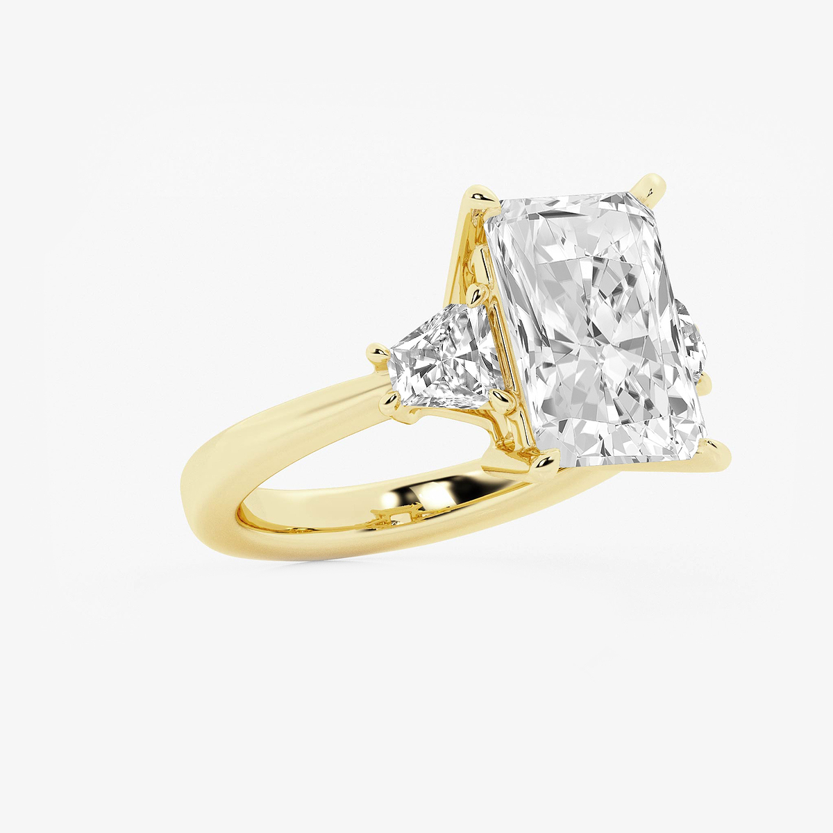Additional Image 1 for  5 3/4 ctw Radiant Lab Grown Diamond Side Stone Engagement Ring