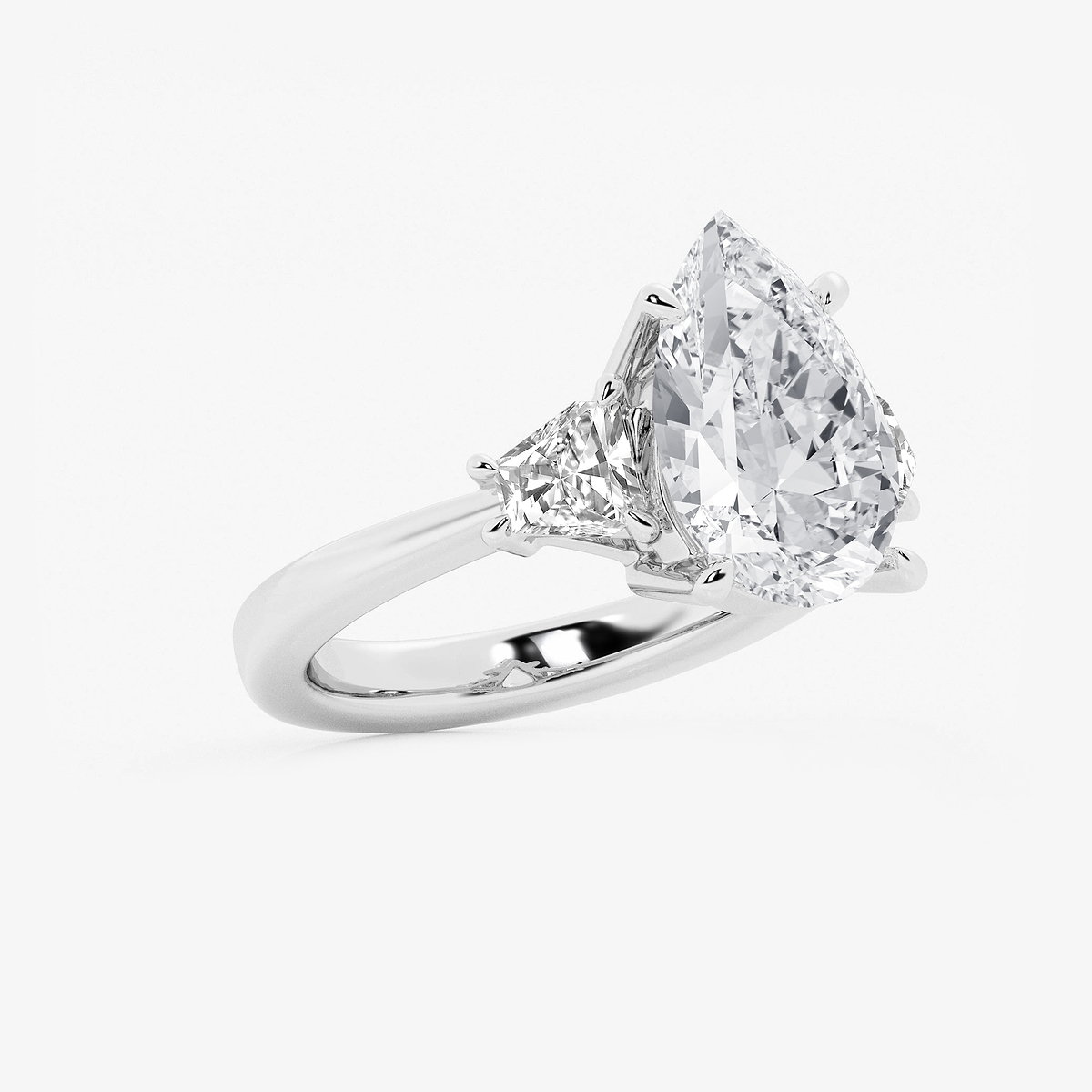 Additional Image 1 for  5 3/4 ctw Pear Lab Grown Diamond Side Stone Engagement Ring