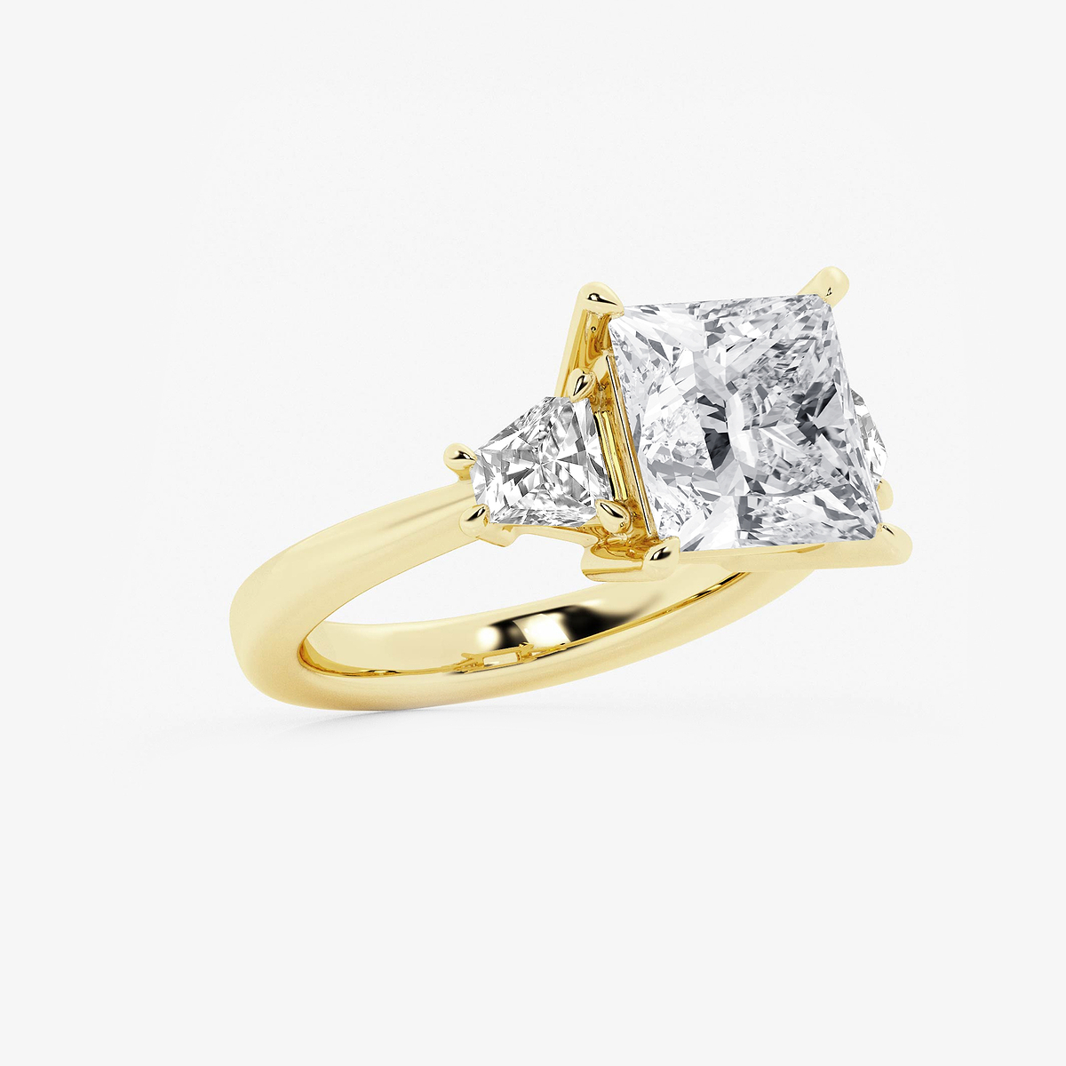 Additional Image 1 for  5 3/4 ctw Princess Lab Grown Diamond Side Stone Engagement Ring
