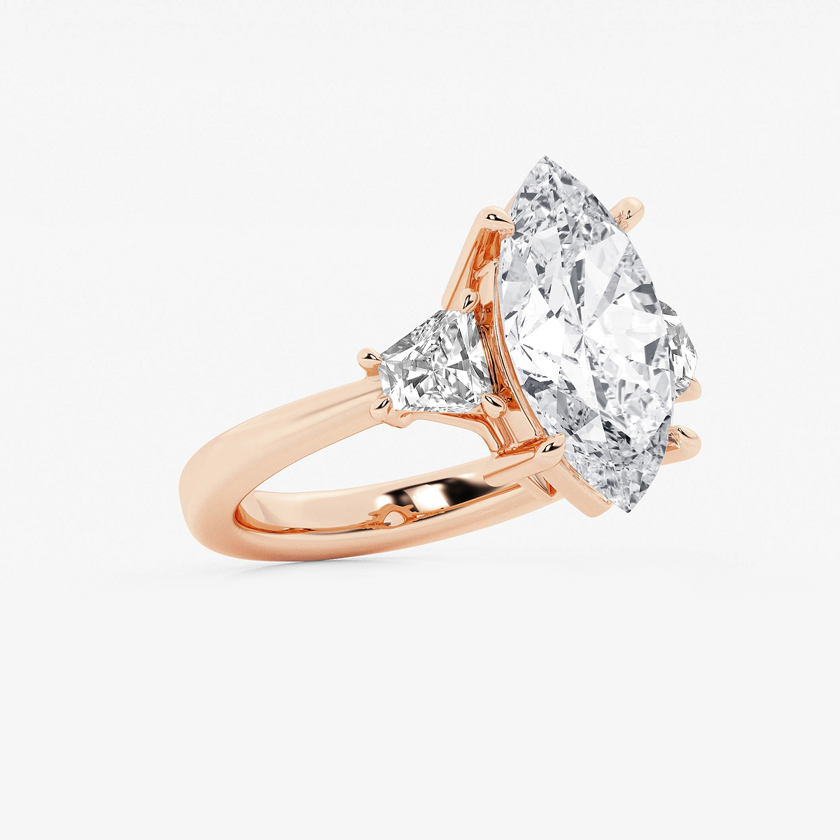 Additional Image 1 for  5 3/4 ctw Marquise Lab Grown Diamond Side Stone Engagement Ring