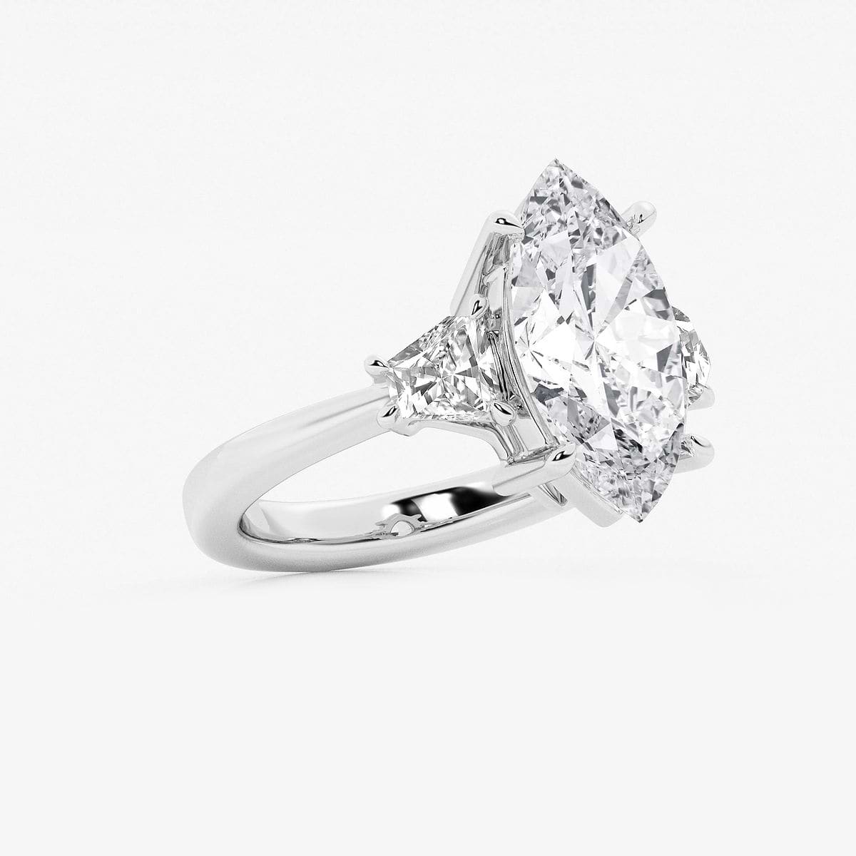 Additional Image 1 for  5 3/4 ctw Marquise Lab Grown Diamond Side Stone Engagement Ring