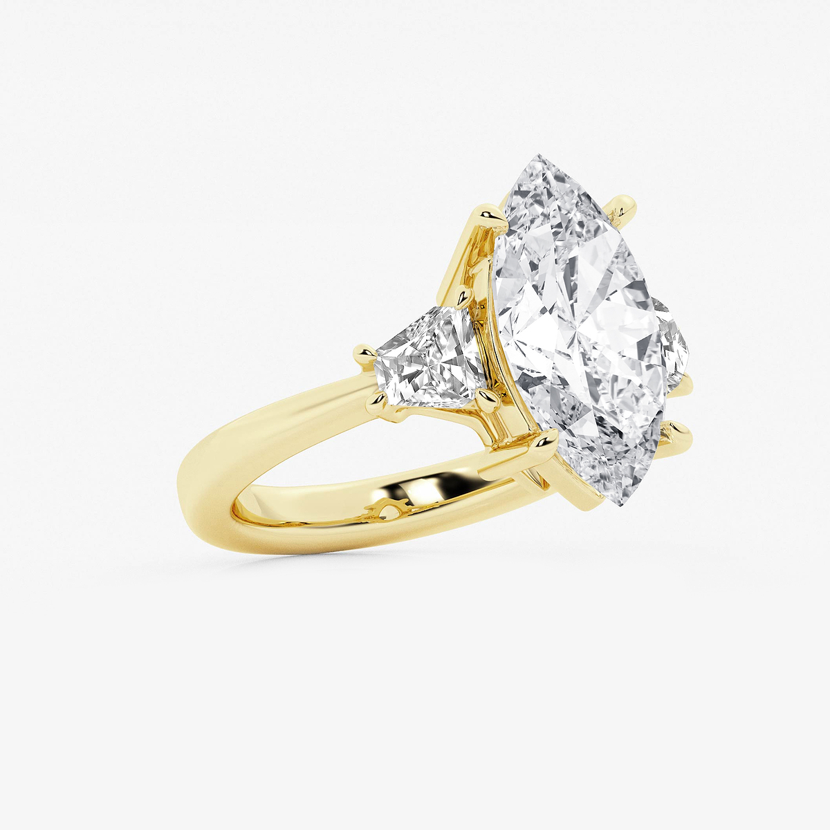Additional Image 1 for  5 3/4 ctw Marquise Lab Grown Diamond Side Stone Engagement Ring