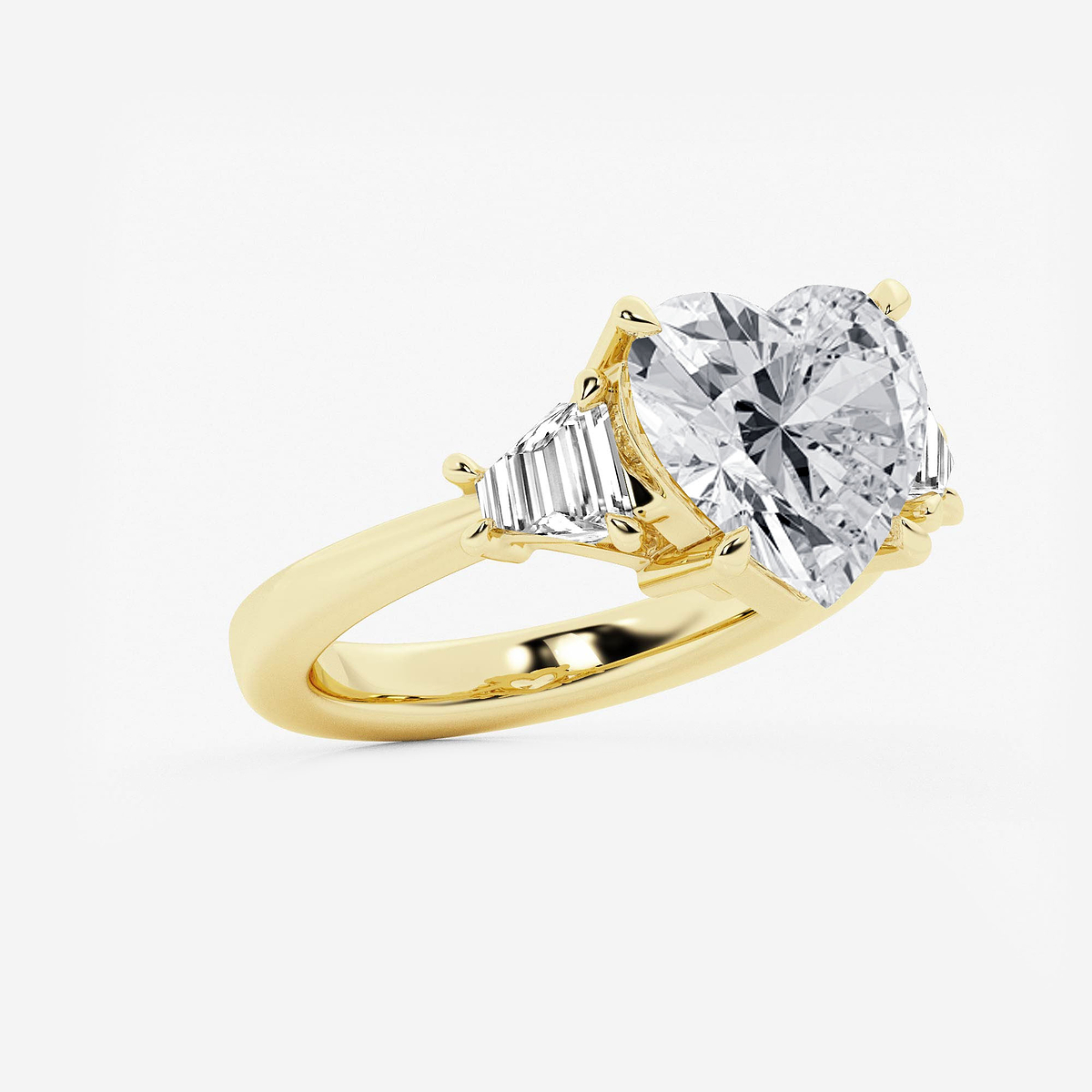 Additional Image 1 for  5 3/4 ctw Heart Lab Grown Diamond Side Stone Engagement Ring