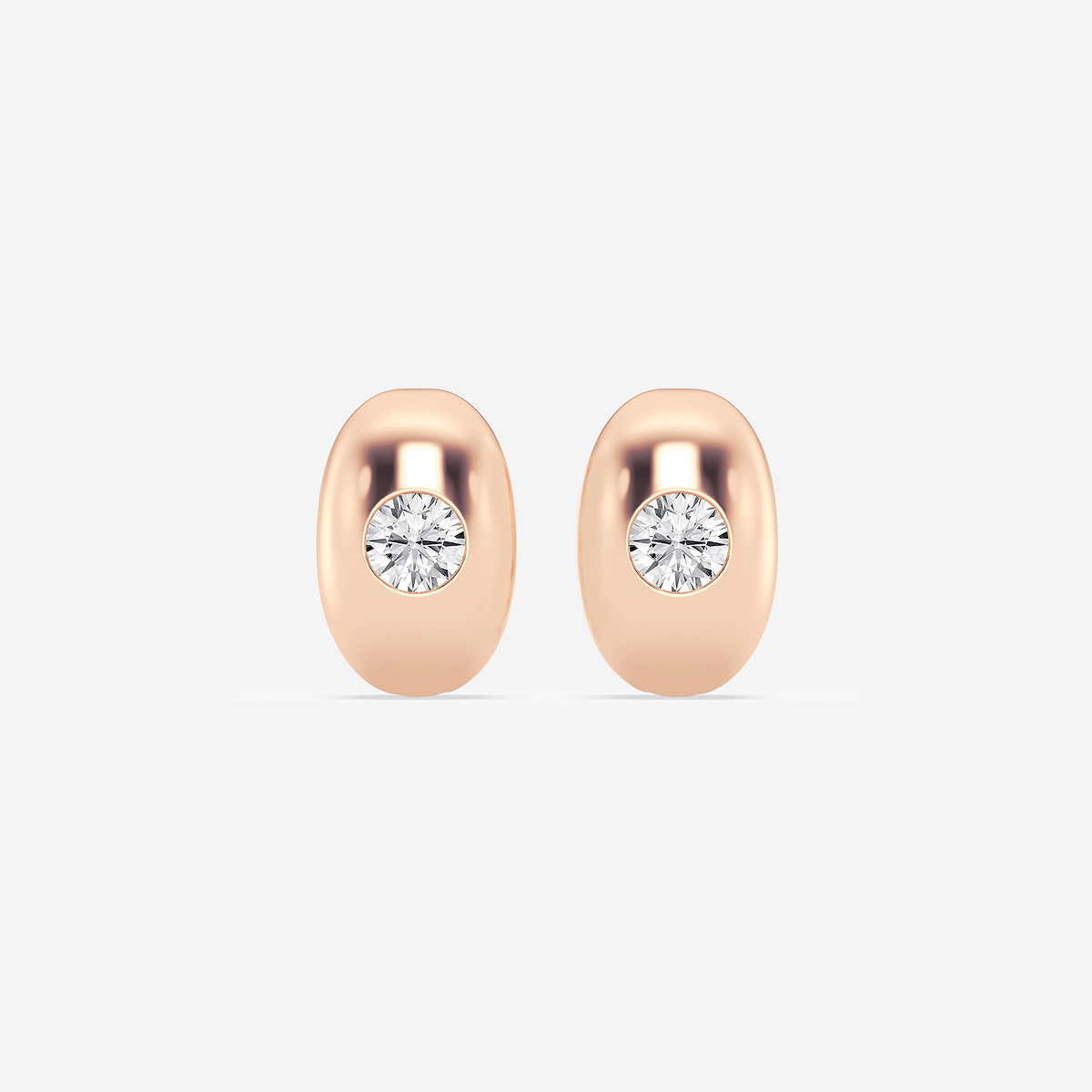 1 ctw Round Lab Grown Diamond Single Stone Hoop Earrings