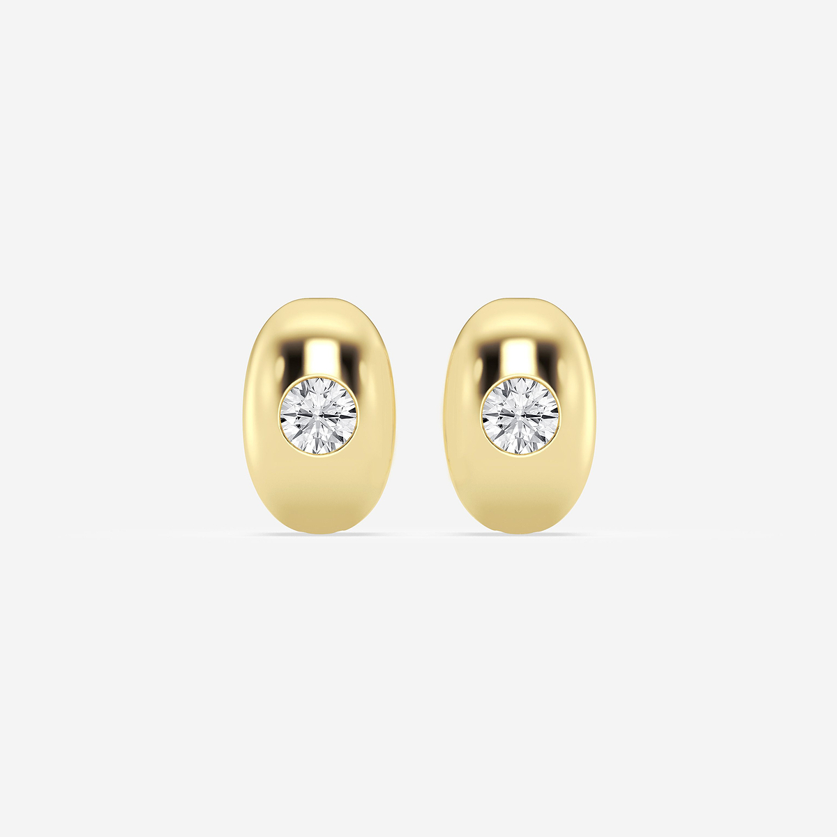 1 ctw Round Lab Grown Diamond Single Stone Hoop Earrings