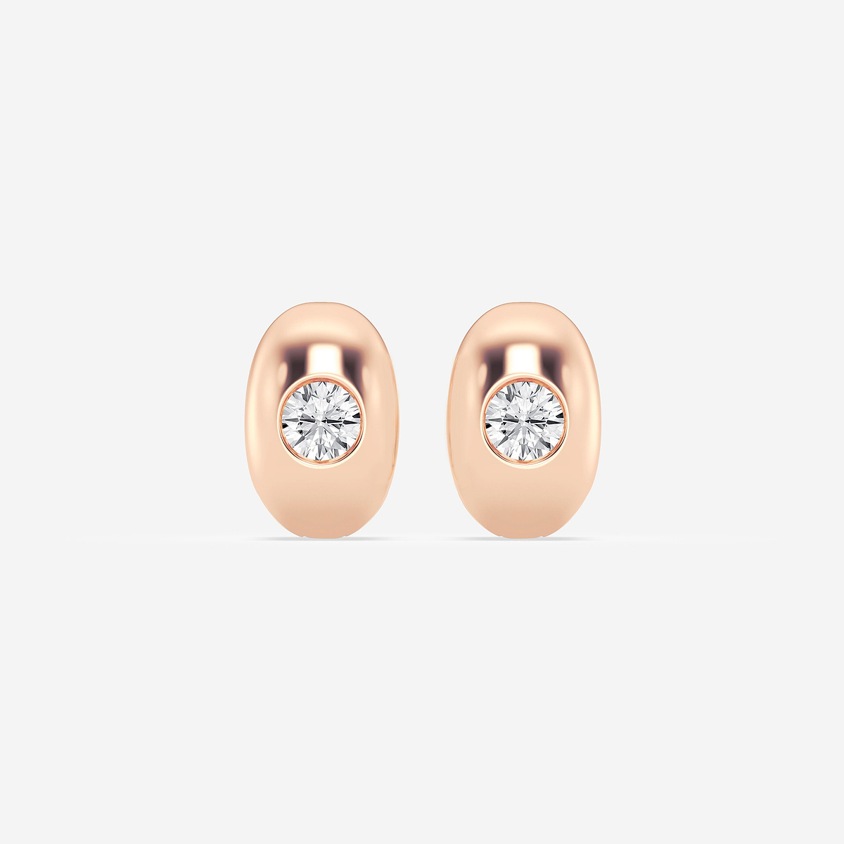 1 1/2 ctw Round Lab Grown Diamond Single Stone Hoop Earrings