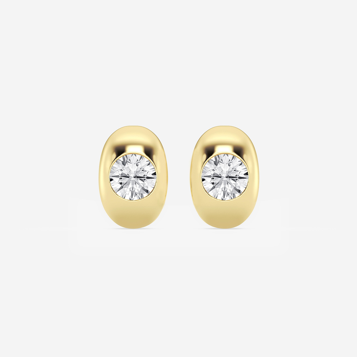 3 ctw Round Lab Grown Diamond Single Stone Hoop Earrings