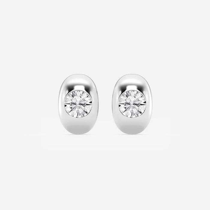 3 ctw Round Lab Grown Diamond Single Stone Hoop Earrings