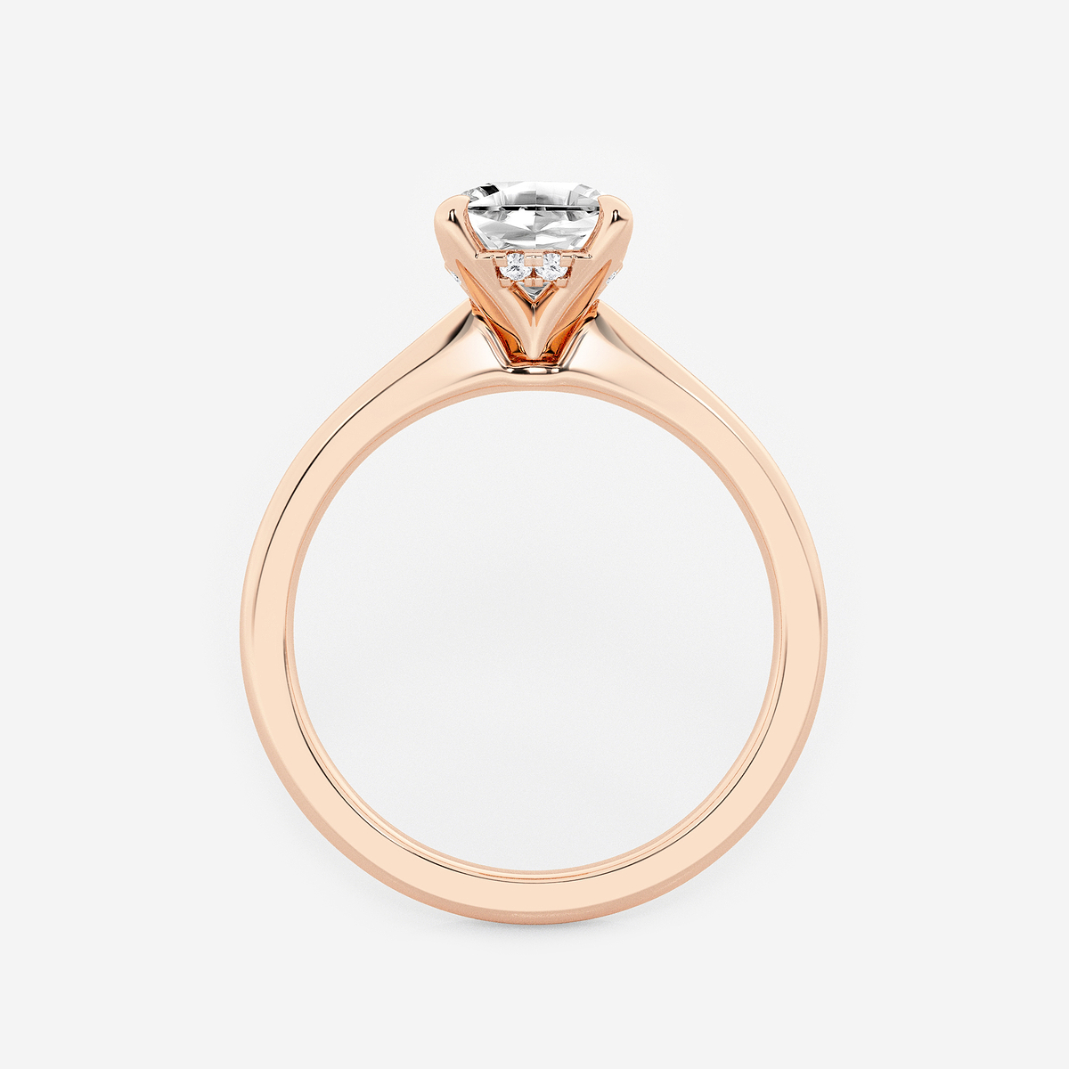 Additional Image 1 for  1 1/2 ctw Cushion Lab Grown Diamond Hidden Halo Engagement Ring