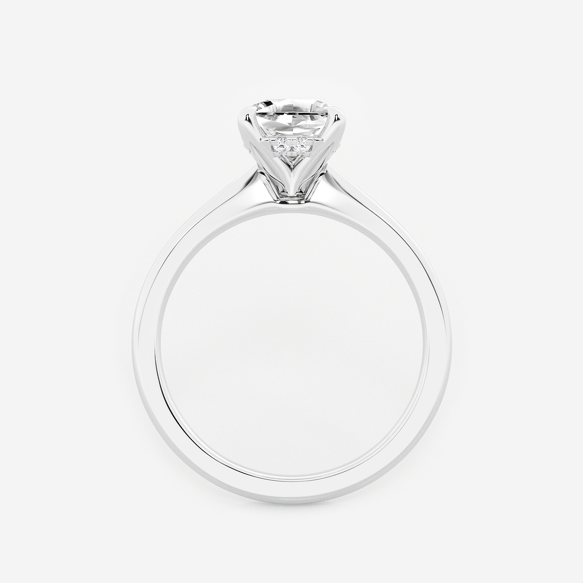 Additional Image 1 for  1 1/2 ctw Cushion Lab Grown Diamond Hidden Halo Engagement Ring