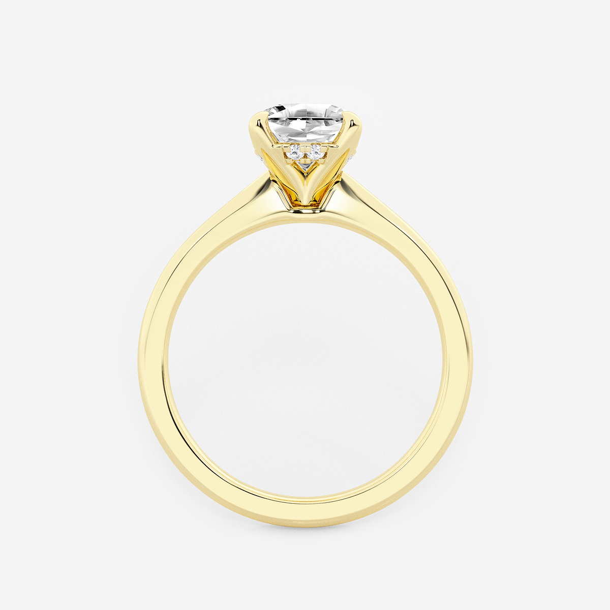 Additional Image 1 for  1 1/2 ctw Cushion Lab Grown Diamond Hidden Halo Engagement Ring