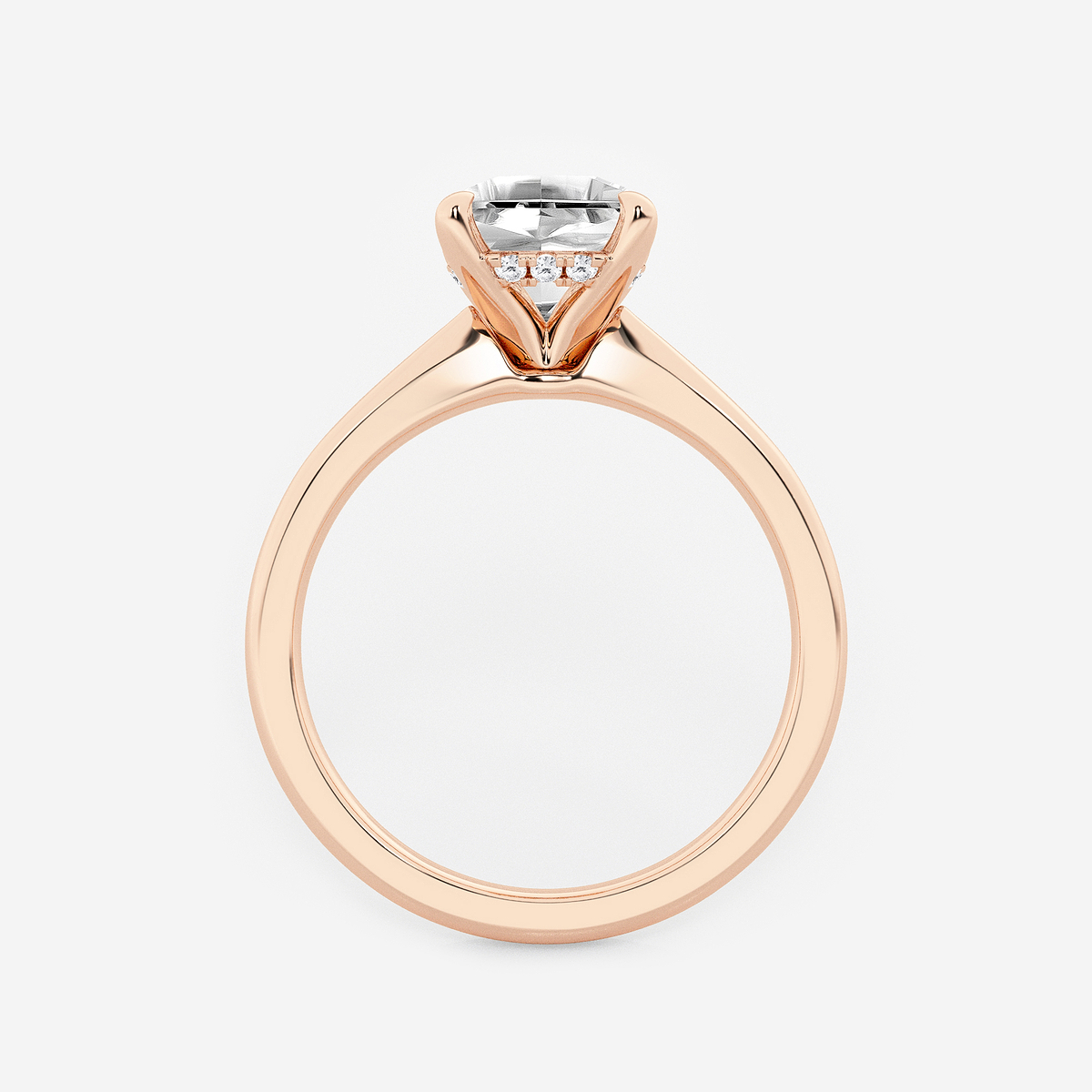 Additional Image 1 for  2 ctw Cushion Lab Grown Diamond Hidden Halo Engagement Ring