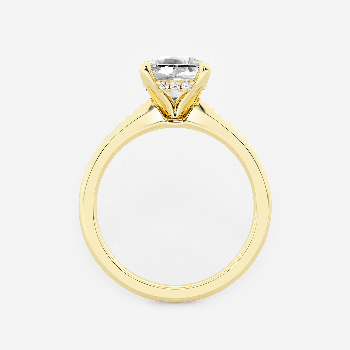 Additional Image 1 for  2 ctw Cushion Lab Grown Diamond Hidden Halo Engagement Ring