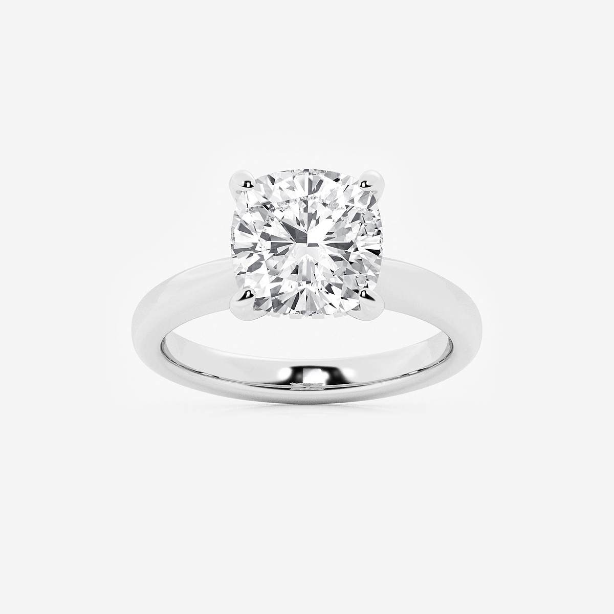 4 ctw Cushion Lab Grown Diamond Hidden Halo Engagement Ring