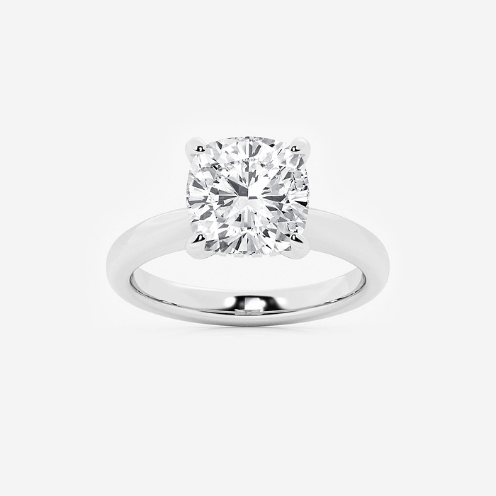 Briel - 4 ctw Cushion Lab Grown Diamond Hidden Halo Engagement Ring