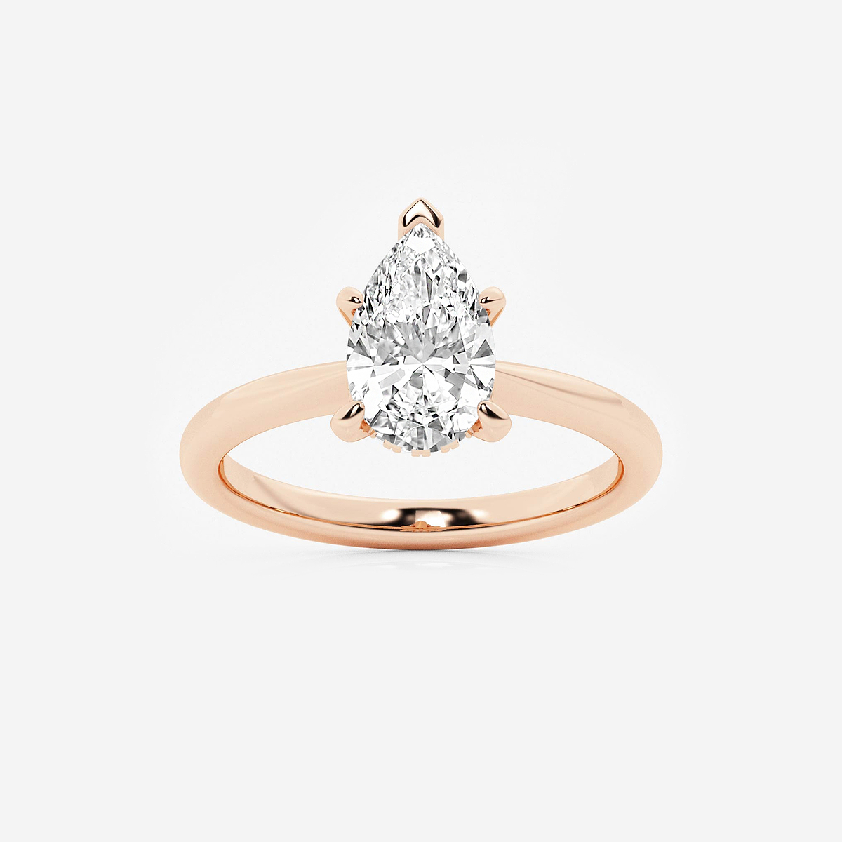 1 1/2 ctw Pear Lab Grown Diamond Hidden Halo Engagement Ring