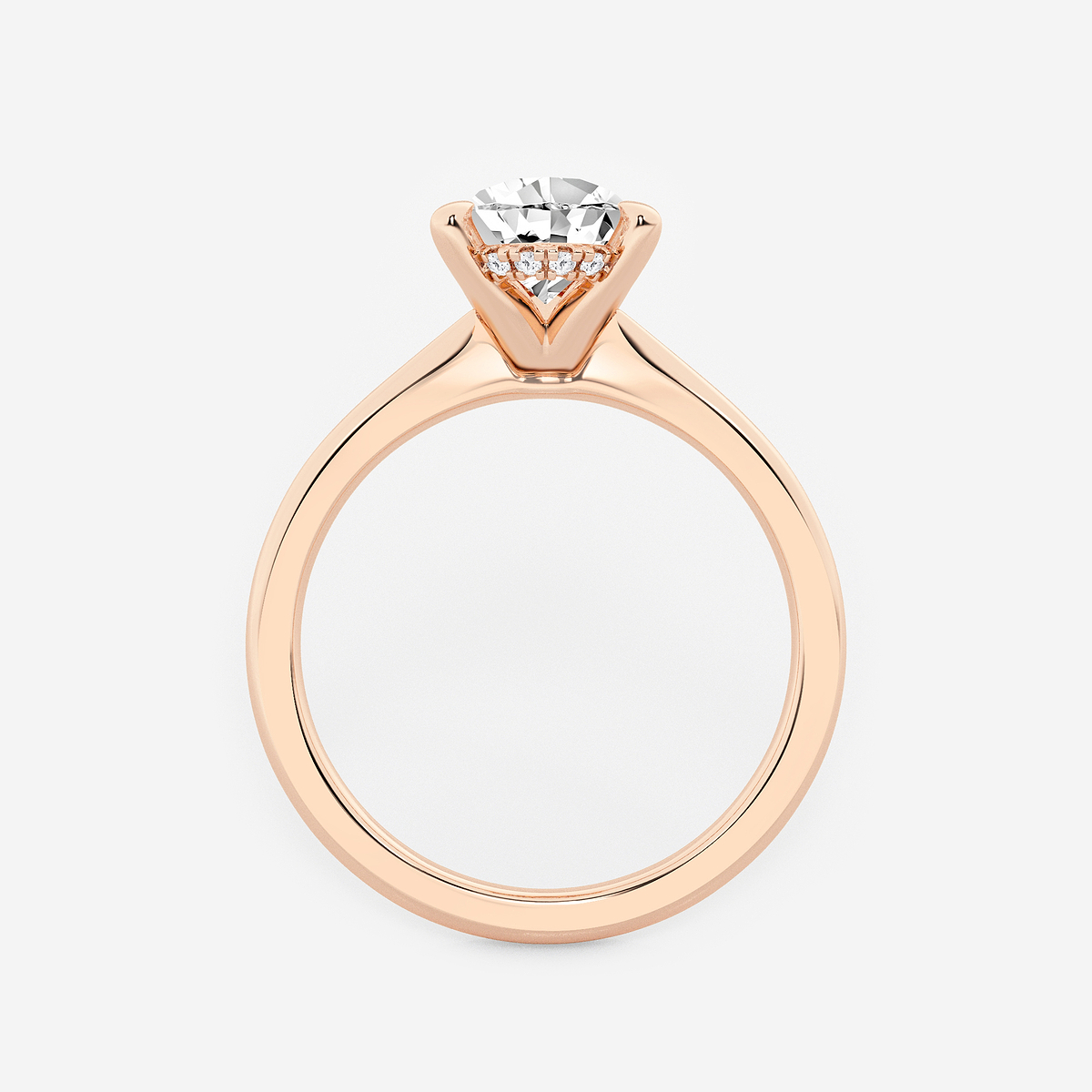 Additional Image 1 for  1 1/2 ctw Pear Lab Grown Diamond Hidden Halo Engagement Ring