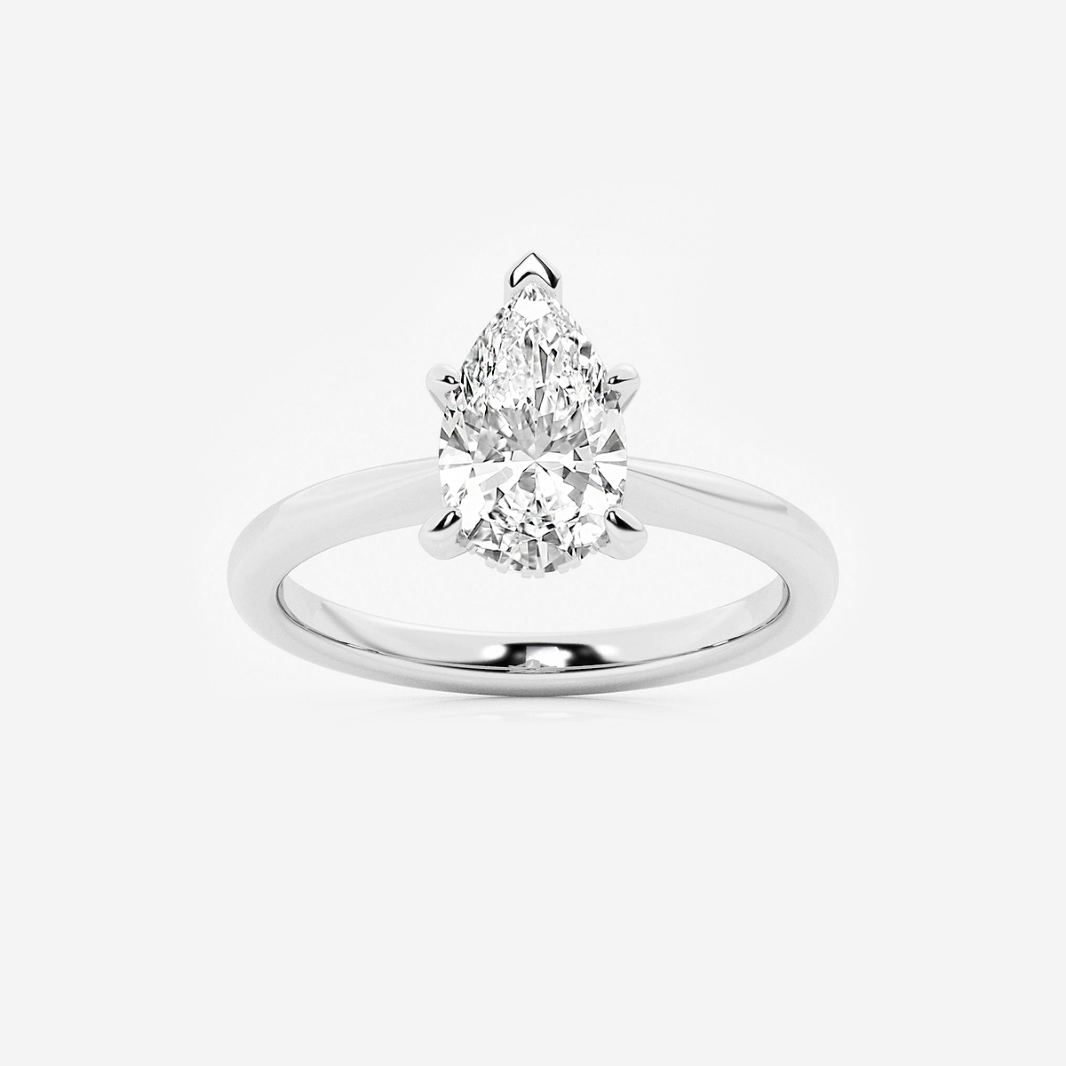 1 1/2 ctw Pear Lab Grown Diamond Hidden Halo Engagement Ring