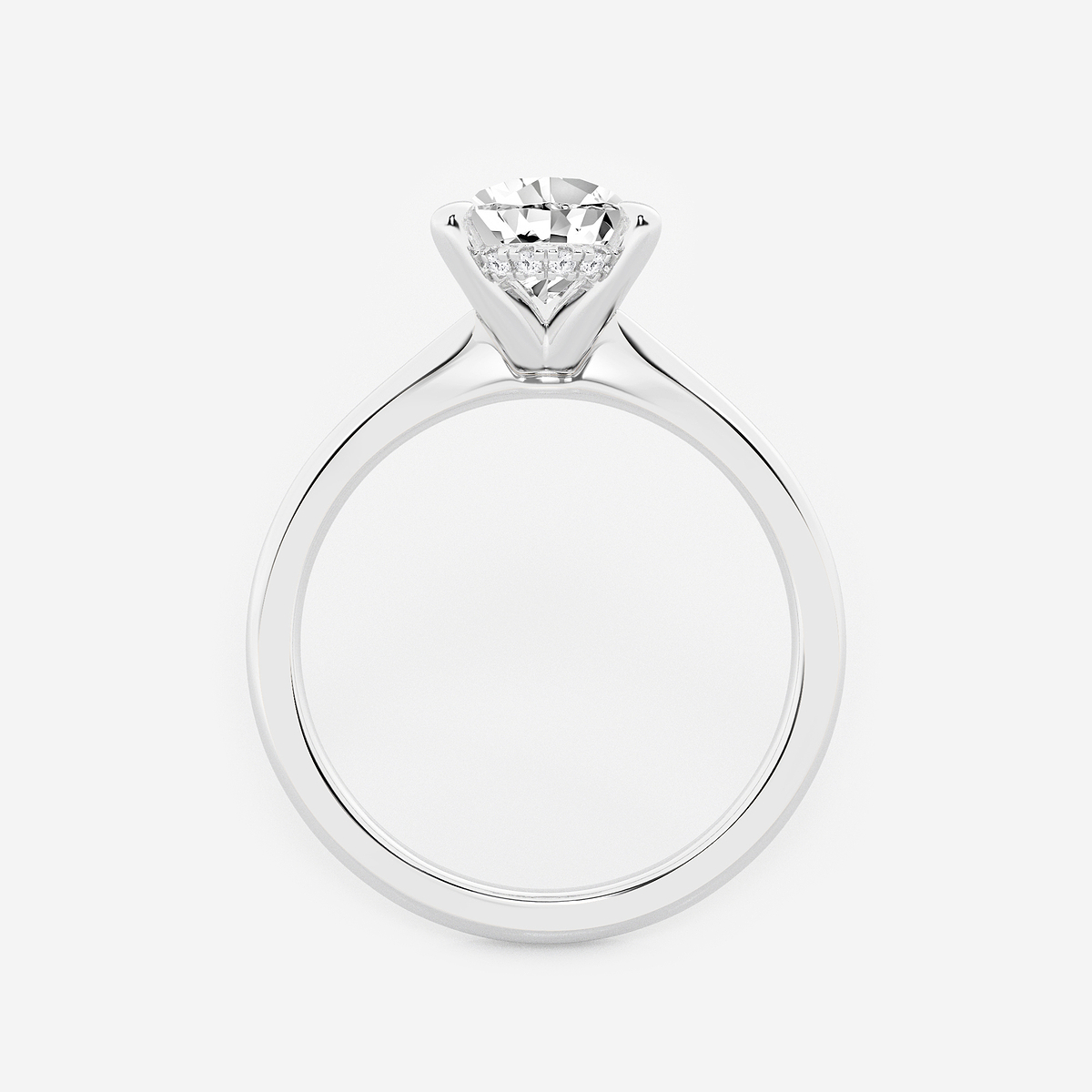 Additional Image 1 for  1 1/2 ctw Pear Lab Grown Diamond Hidden Halo Engagement Ring