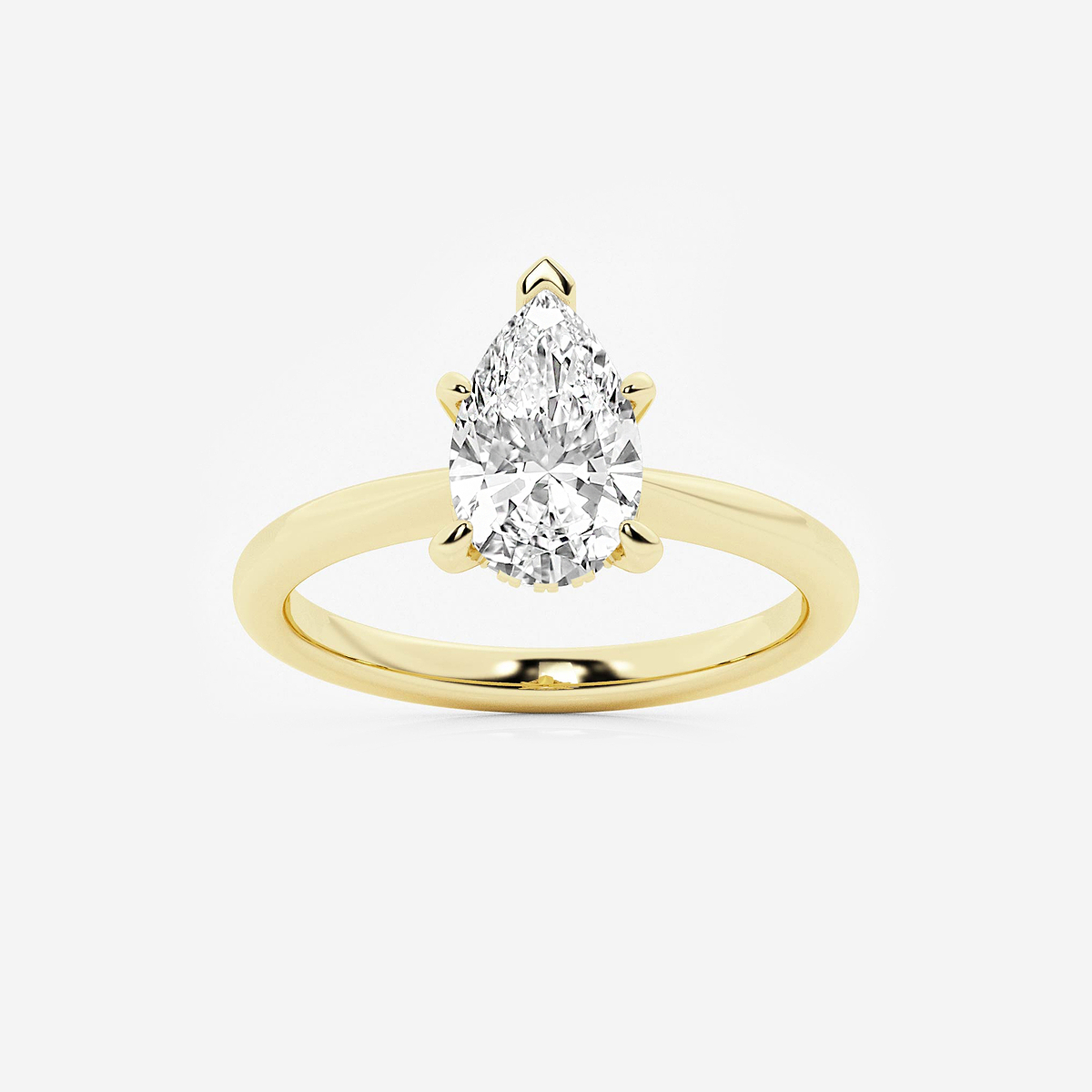 1 1/2 ctw Pear Lab Grown Diamond Hidden Halo Engagement Ring