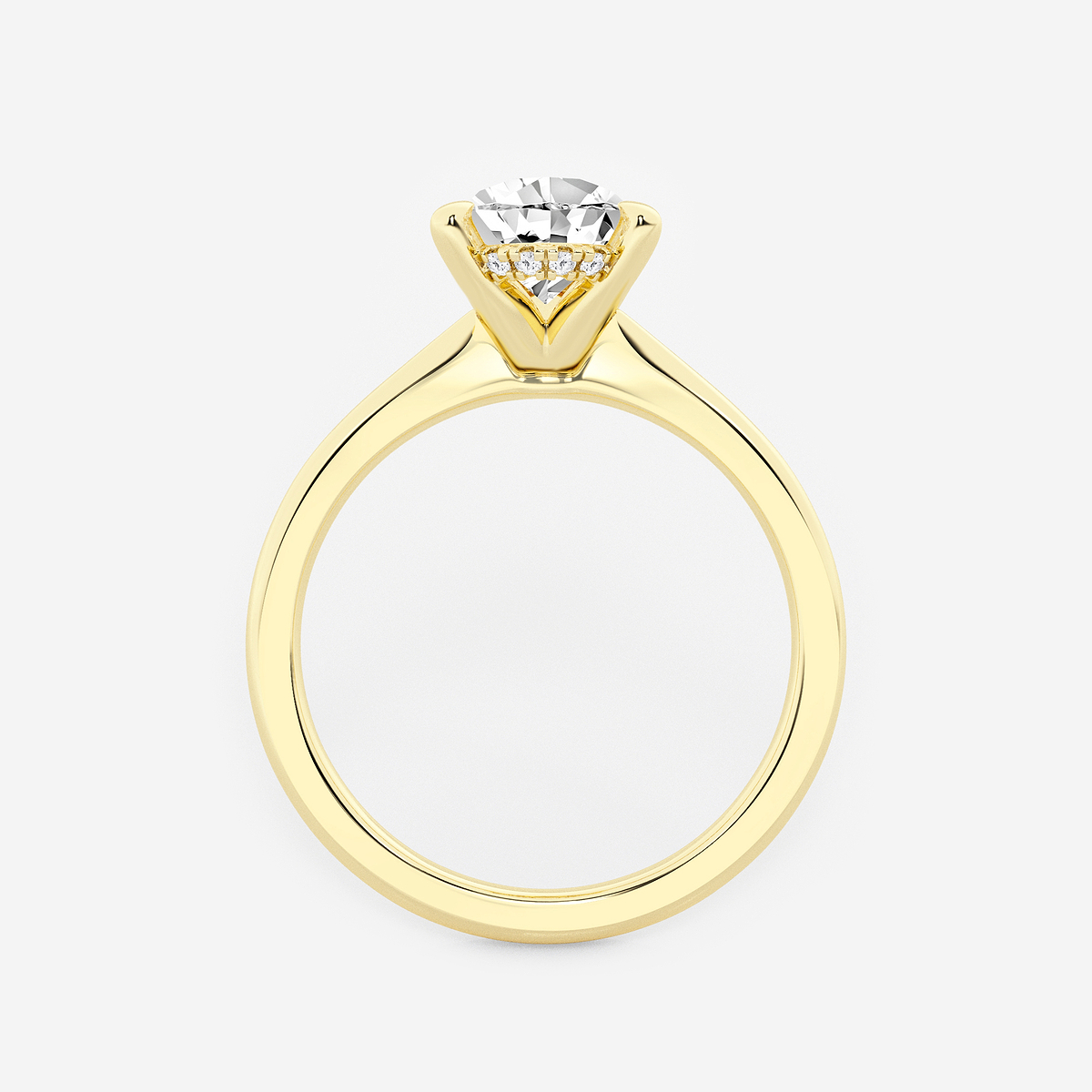 Additional Image 1 for  1 1/2 ctw Pear Lab Grown Diamond Hidden Halo Engagement Ring