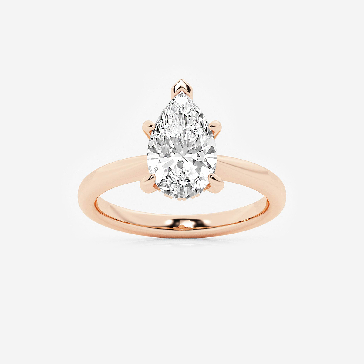 2 ctw Pear Lab Grown Diamond Hidden Halo Engagement Ring