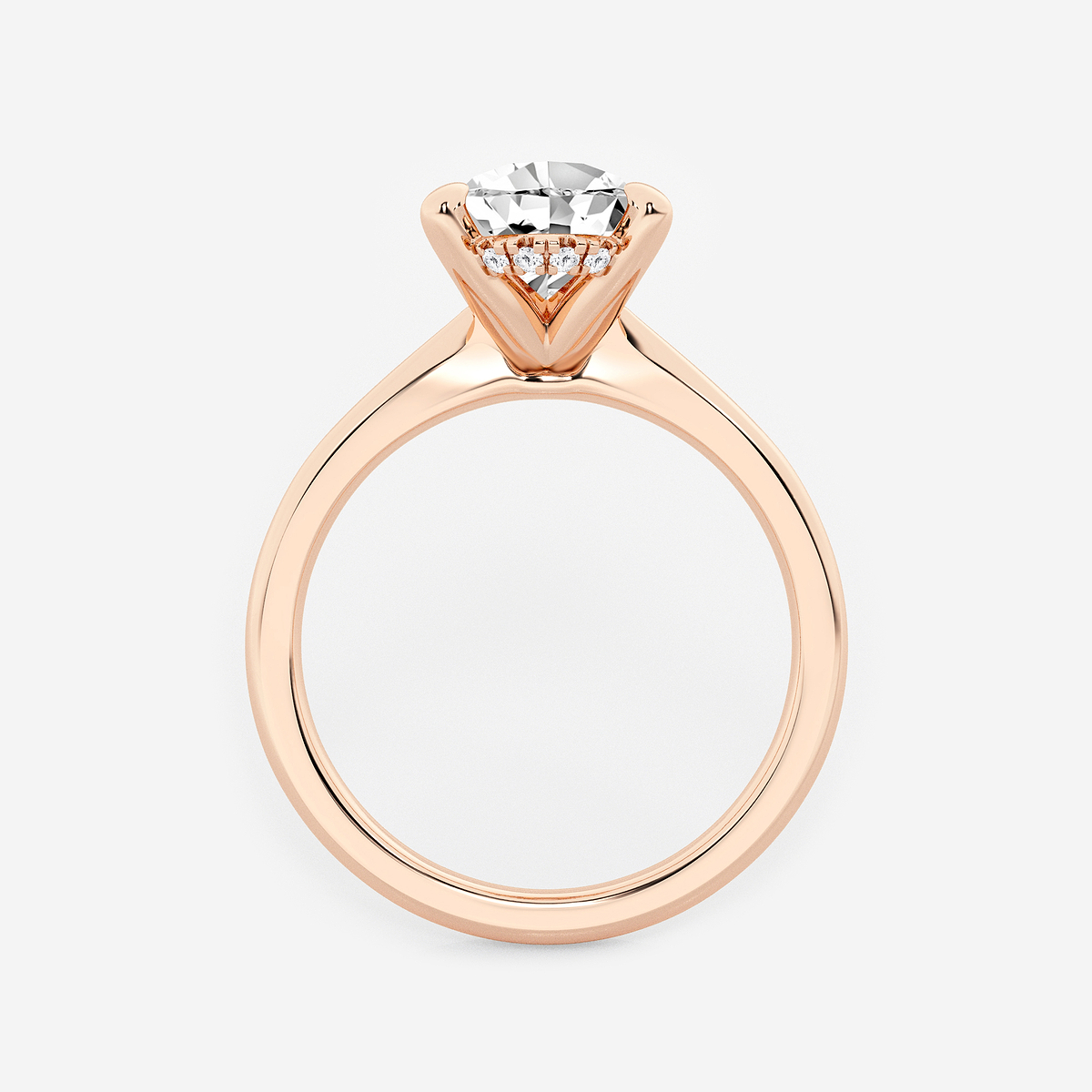 Additional Image 1 for  2 ctw Pear Lab Grown Diamond Hidden Halo Engagement Ring