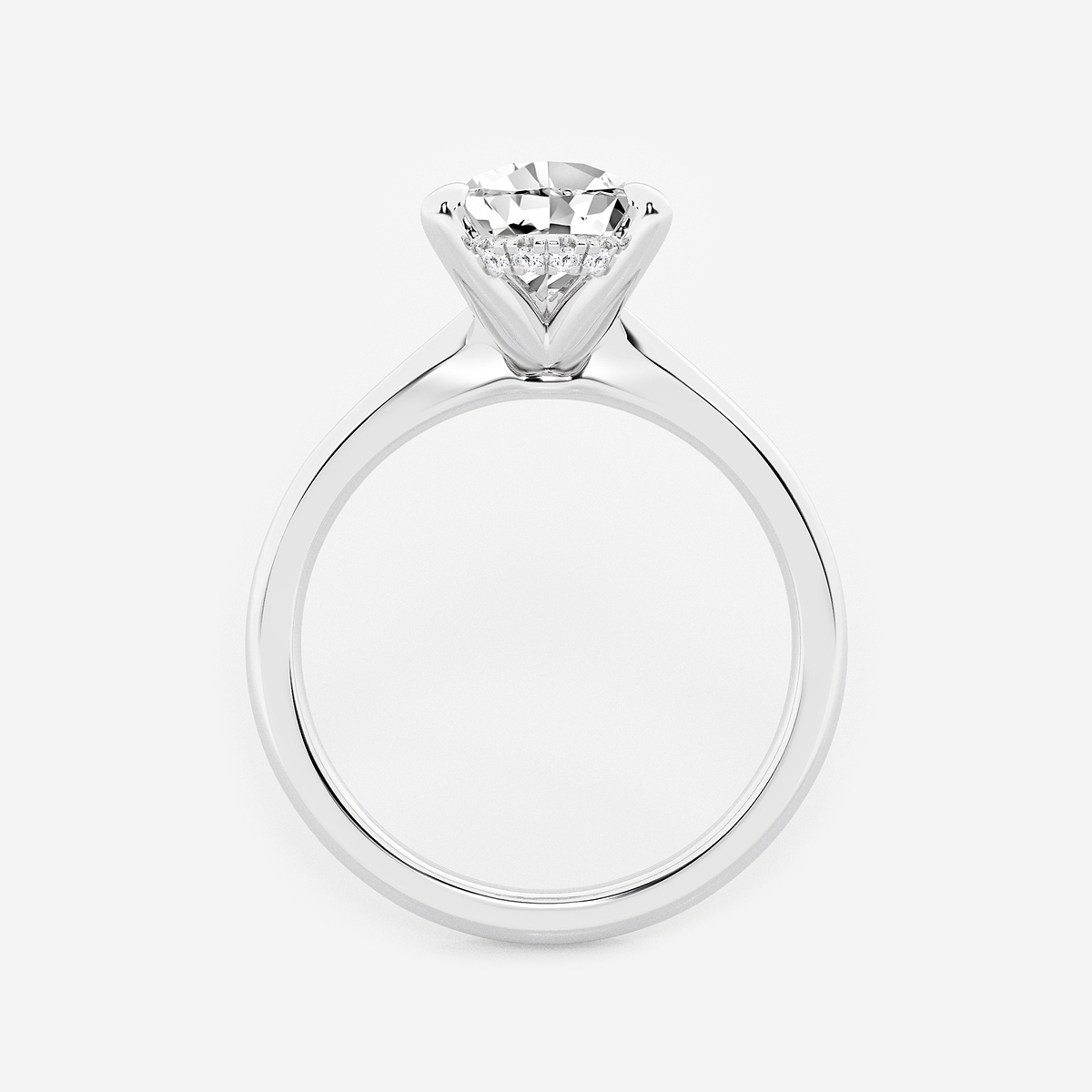 Additional Image 1 for  2 ctw Pear Lab Grown Diamond Hidden Halo Engagement Ring