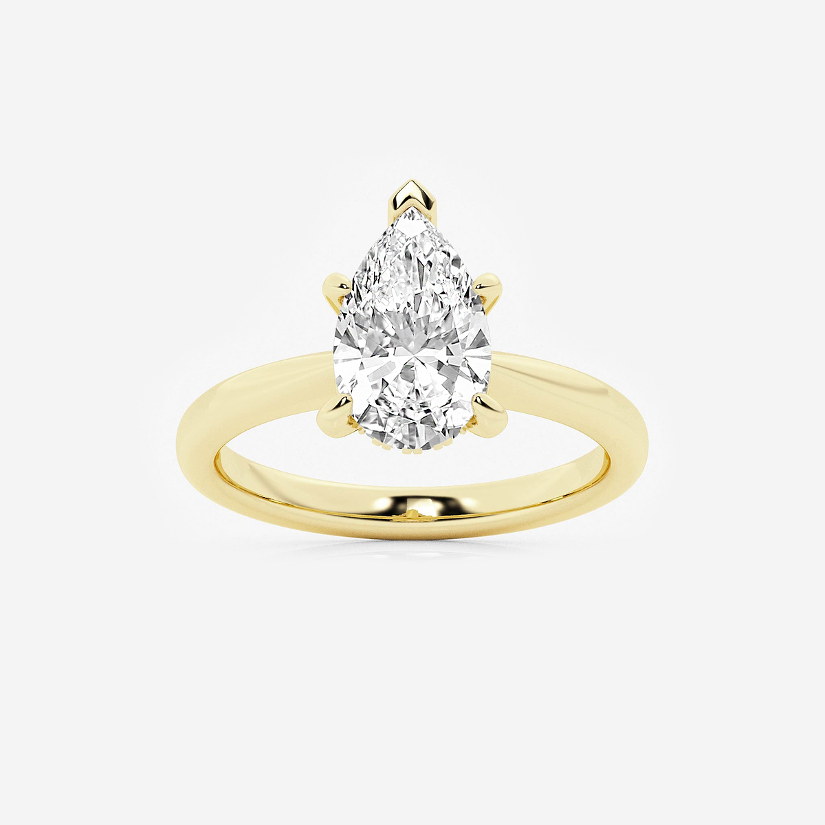 2 ctw Pear Lab Grown Diamond Hidden Halo Engagement Ring
