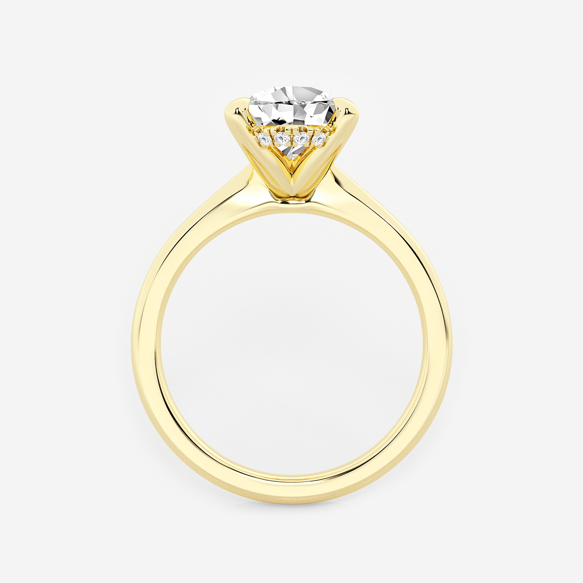 Additional Image 1 for  2 ctw Pear Lab Grown Diamond Hidden Halo Engagement Ring