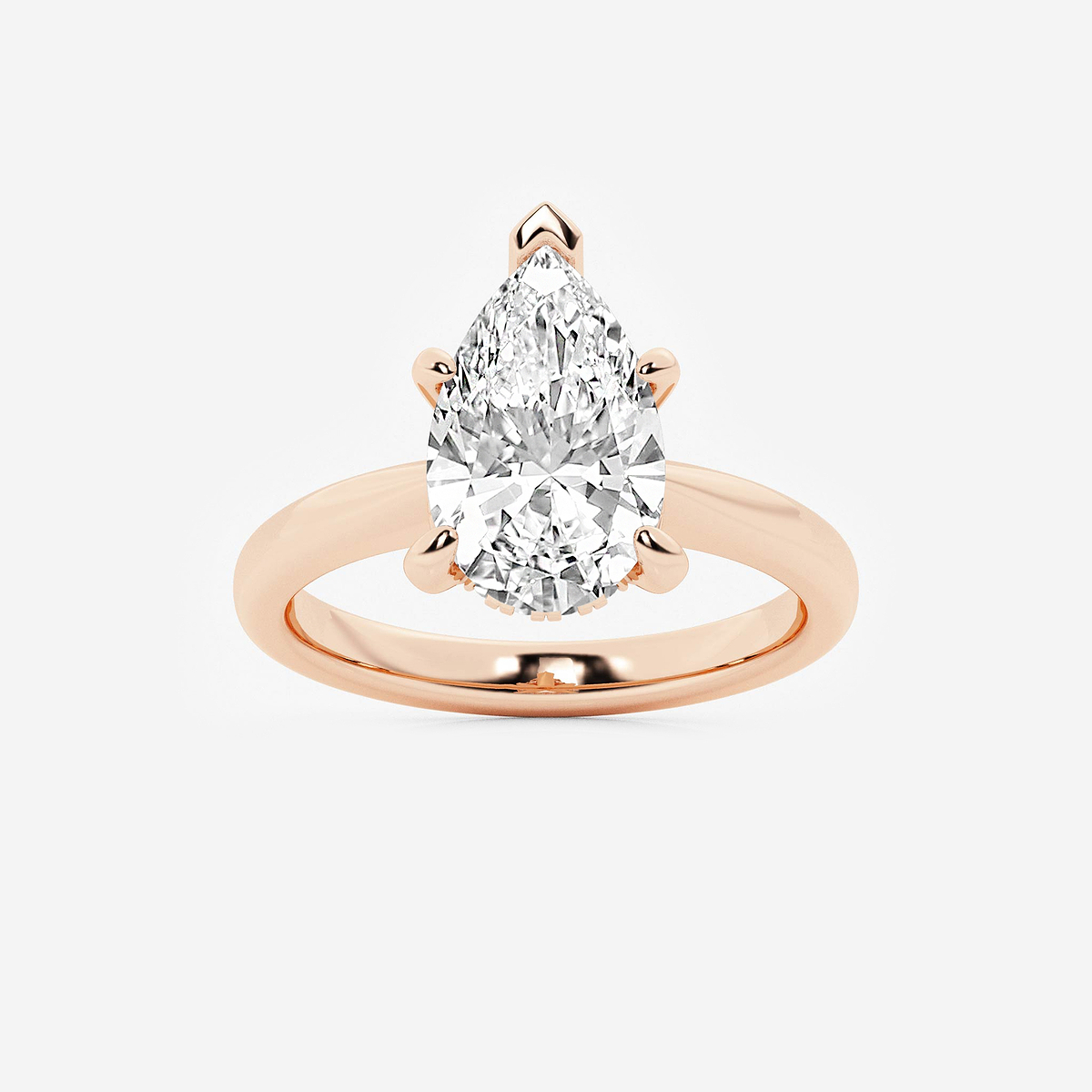 3 ctw Pear Lab Grown Diamond Hidden Halo Engagement Ring