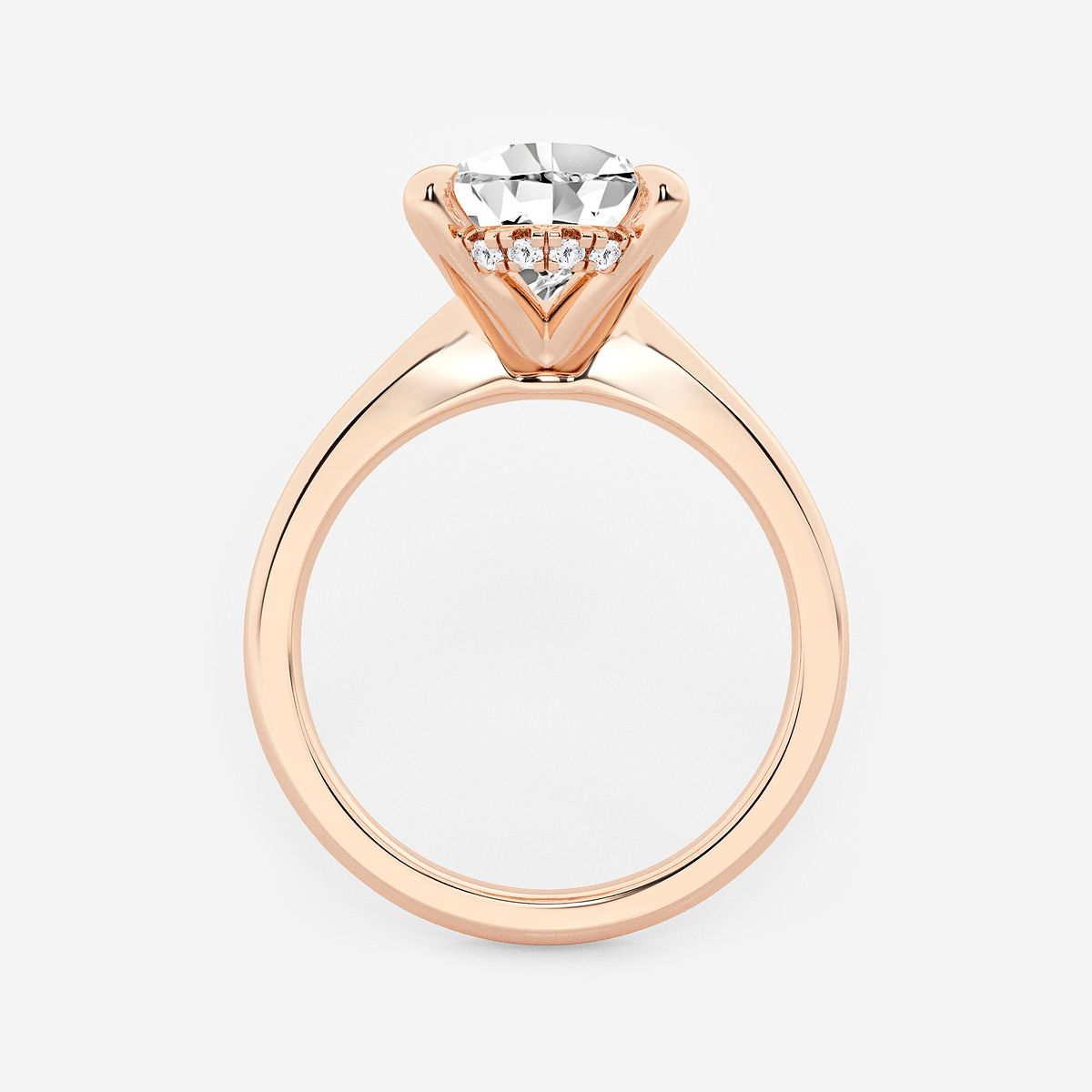 Additional Image 1 for  3 ctw Pear Lab Grown Diamond Hidden Halo Engagement Ring