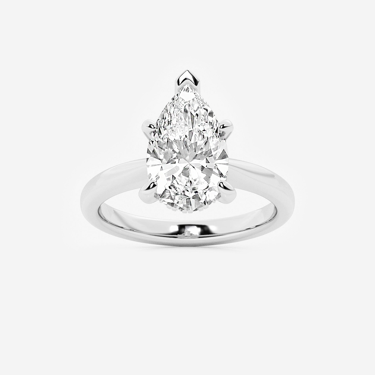3 ctw Pear Lab Grown Diamond Hidden Halo Engagement Ring