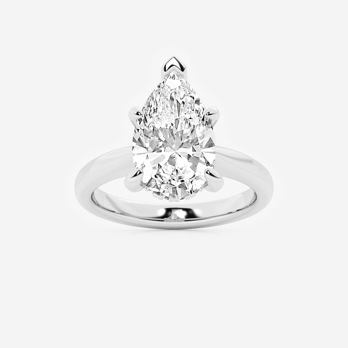 4 ctw Pear Lab Grown Diamond Hidden Halo Engagement Ring