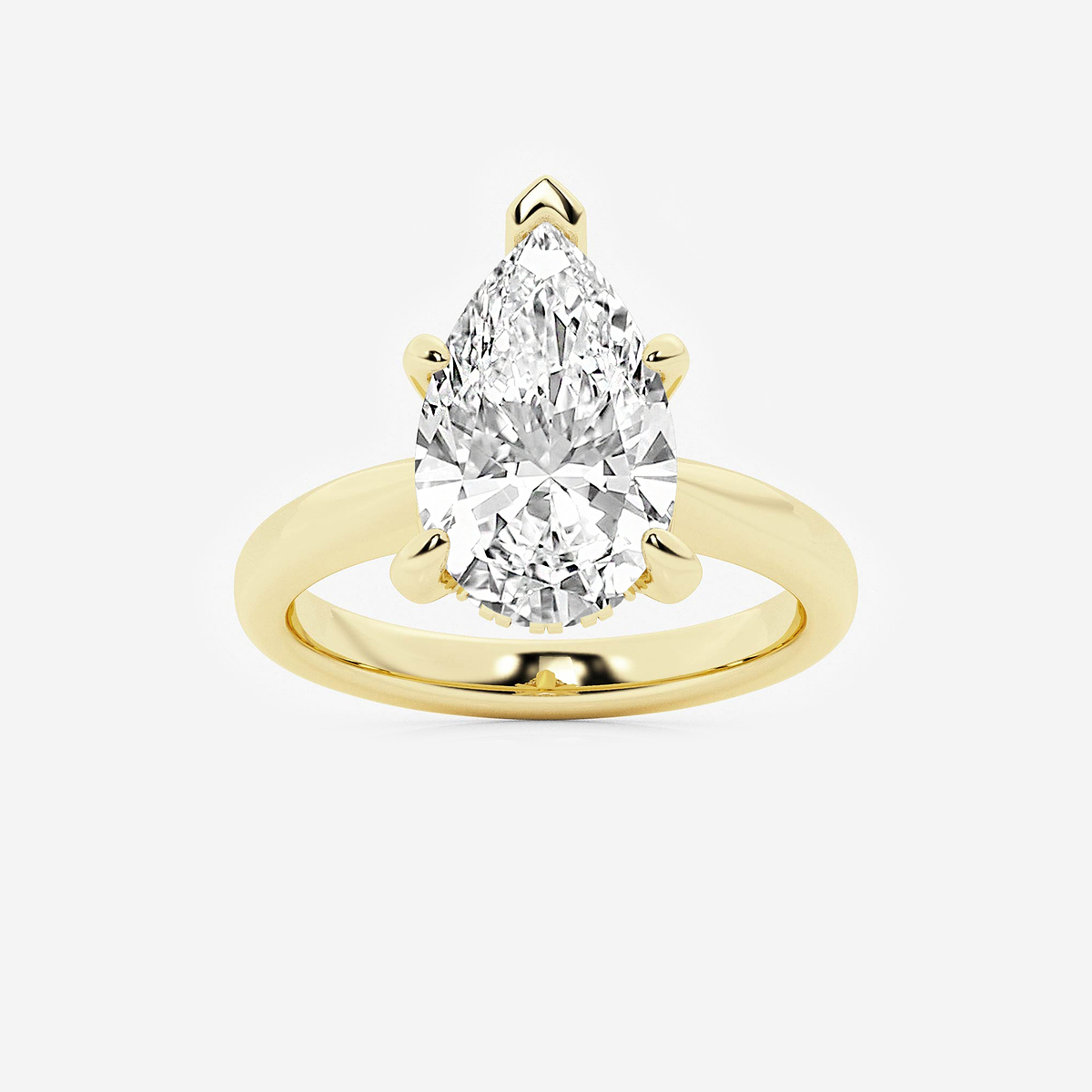 4 ctw Pear Lab Grown Diamond Hidden Halo Engagement Ring