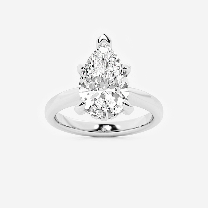 Briel - 4 ctw Pear Lab Grown Diamond Hidden Halo Engagement Ring