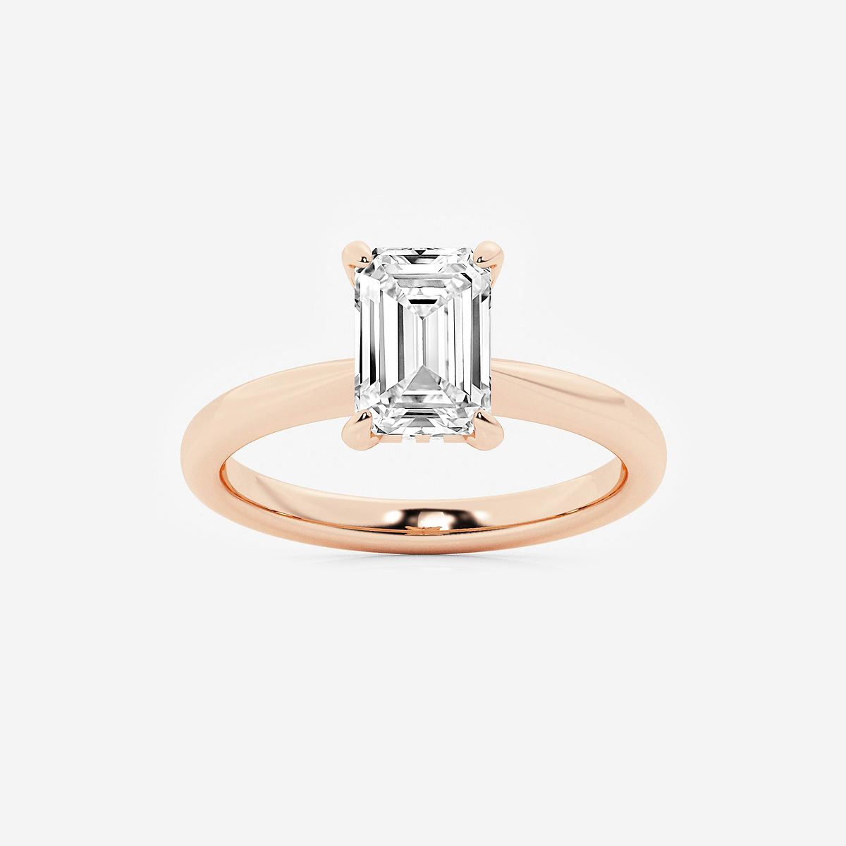 2 ctw Emerald Lab Grown Diamond Hidden Halo Engagement Ring
