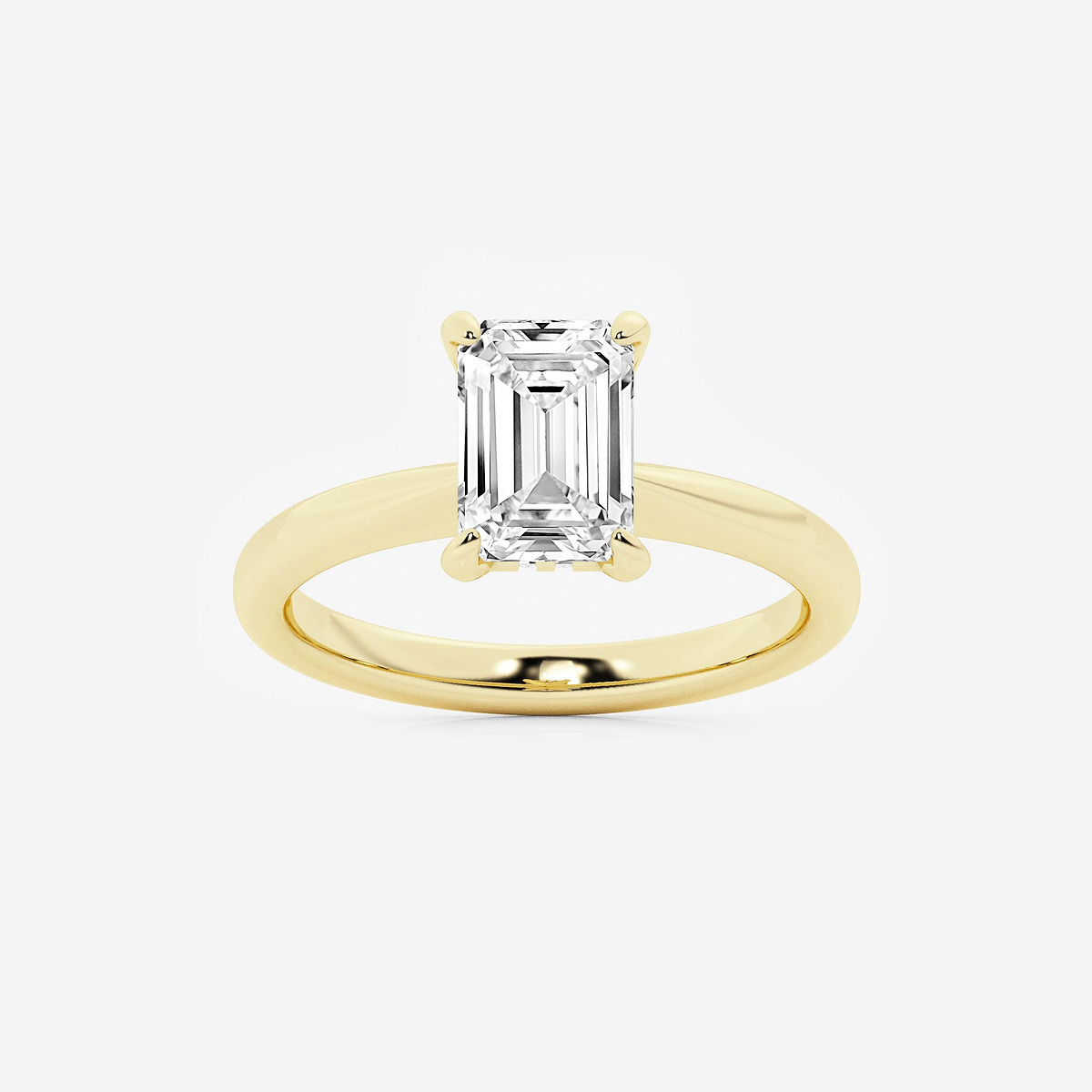 2 ctw Emerald Lab Grown Diamond Hidden Halo Engagement Ring
